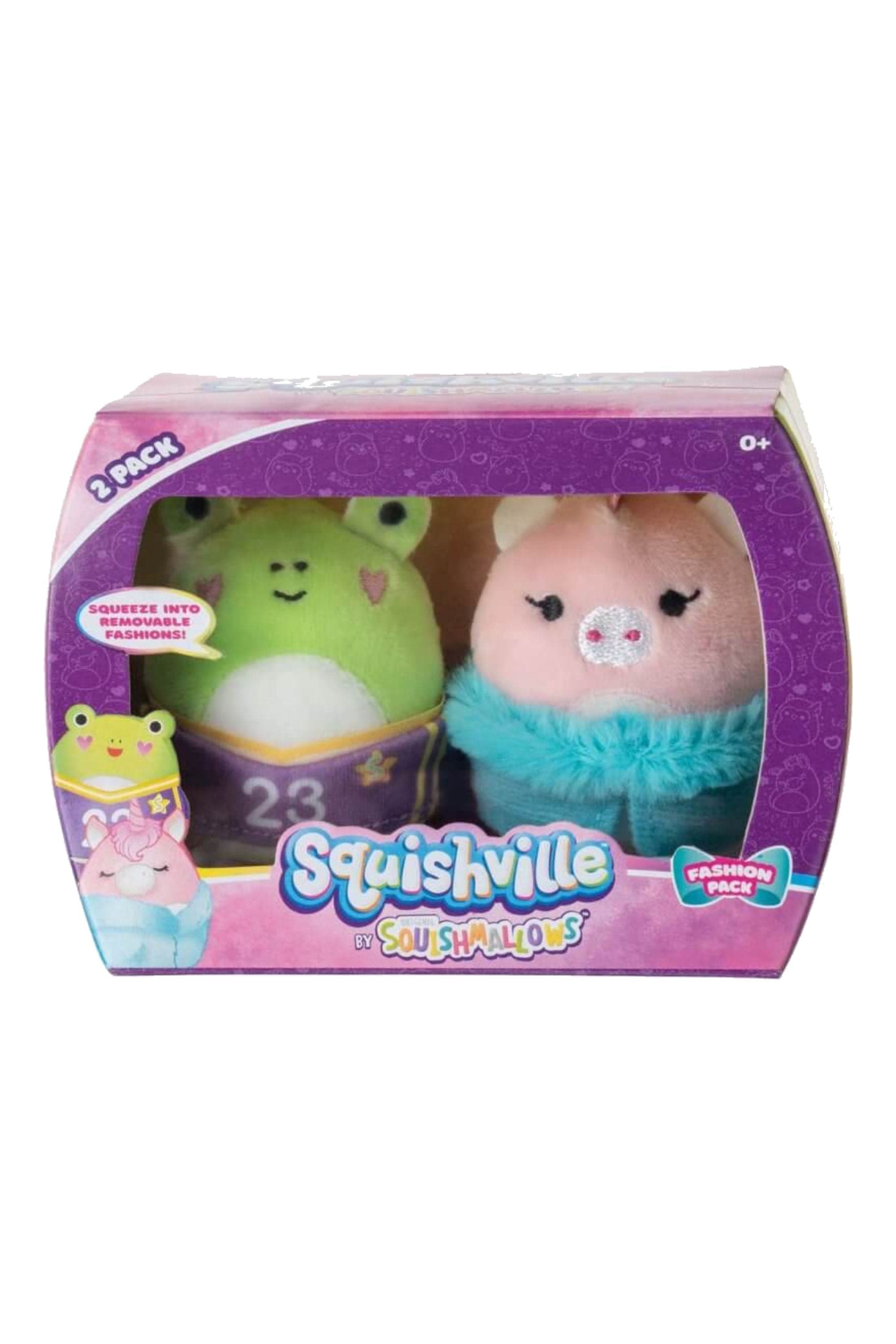 2 pack Mini Squishmallows w/Fashion