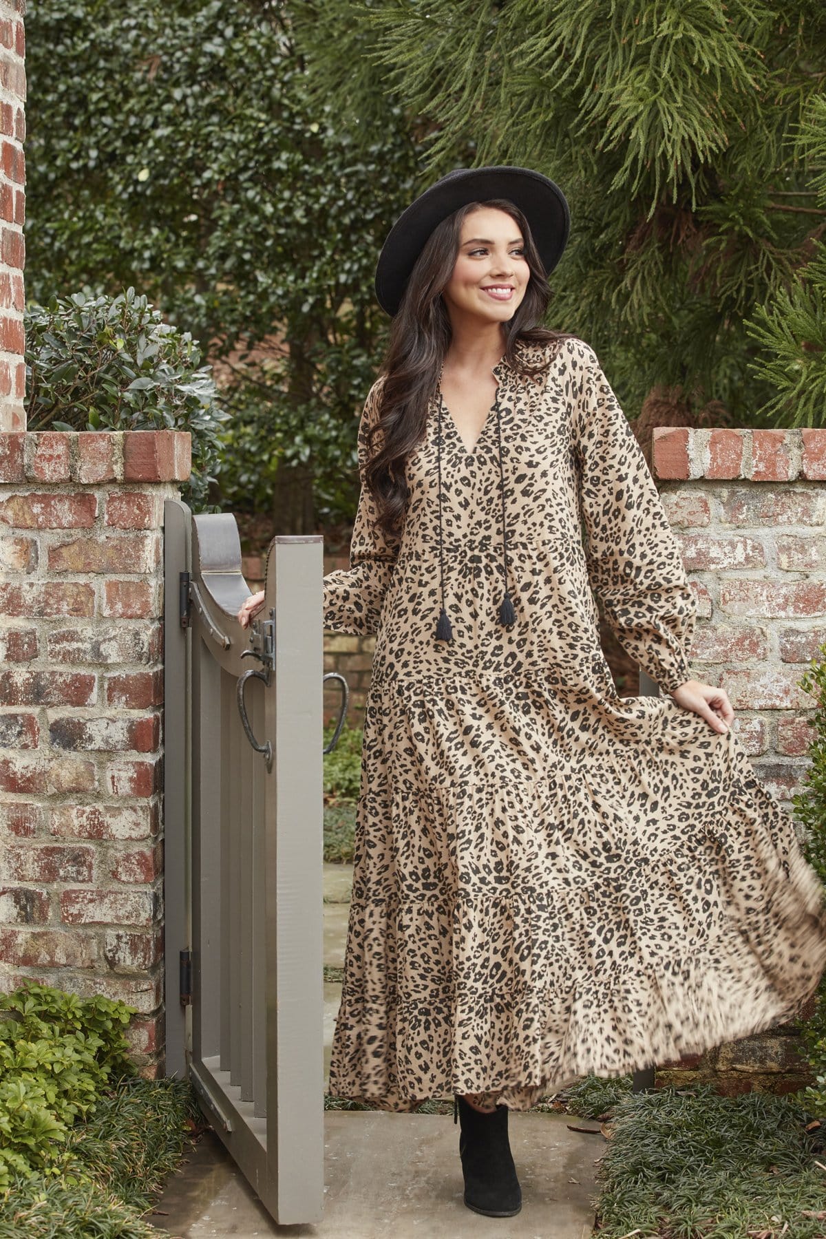 leopard print maxi dress