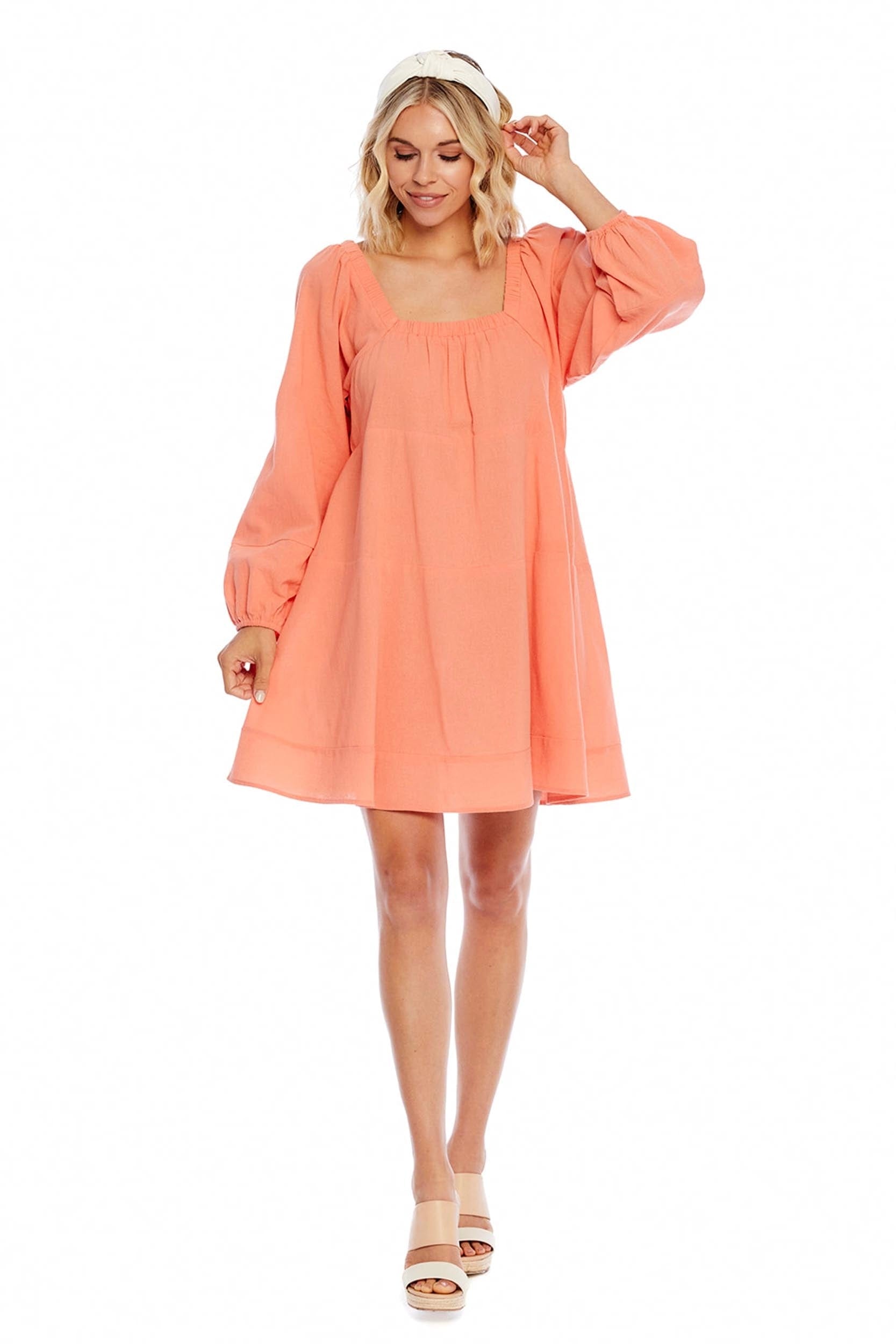 Coral Ryland Tiered Dress