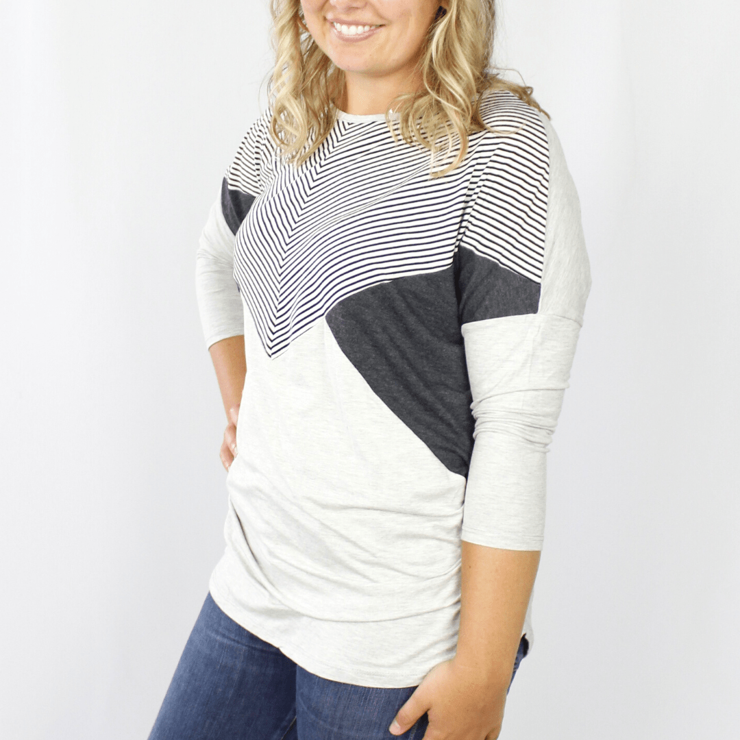 Black & White 3/4 Top