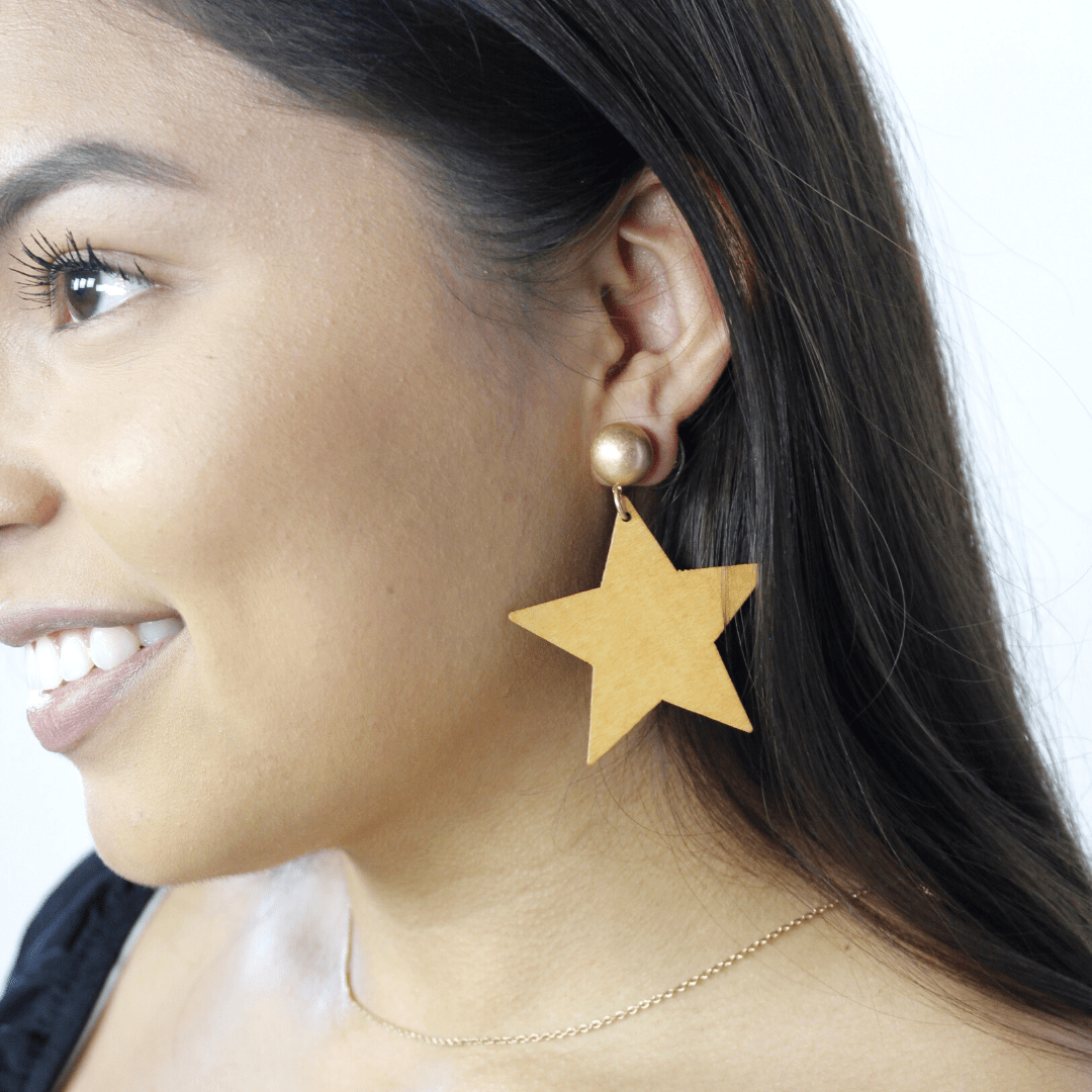Natural Star Earring