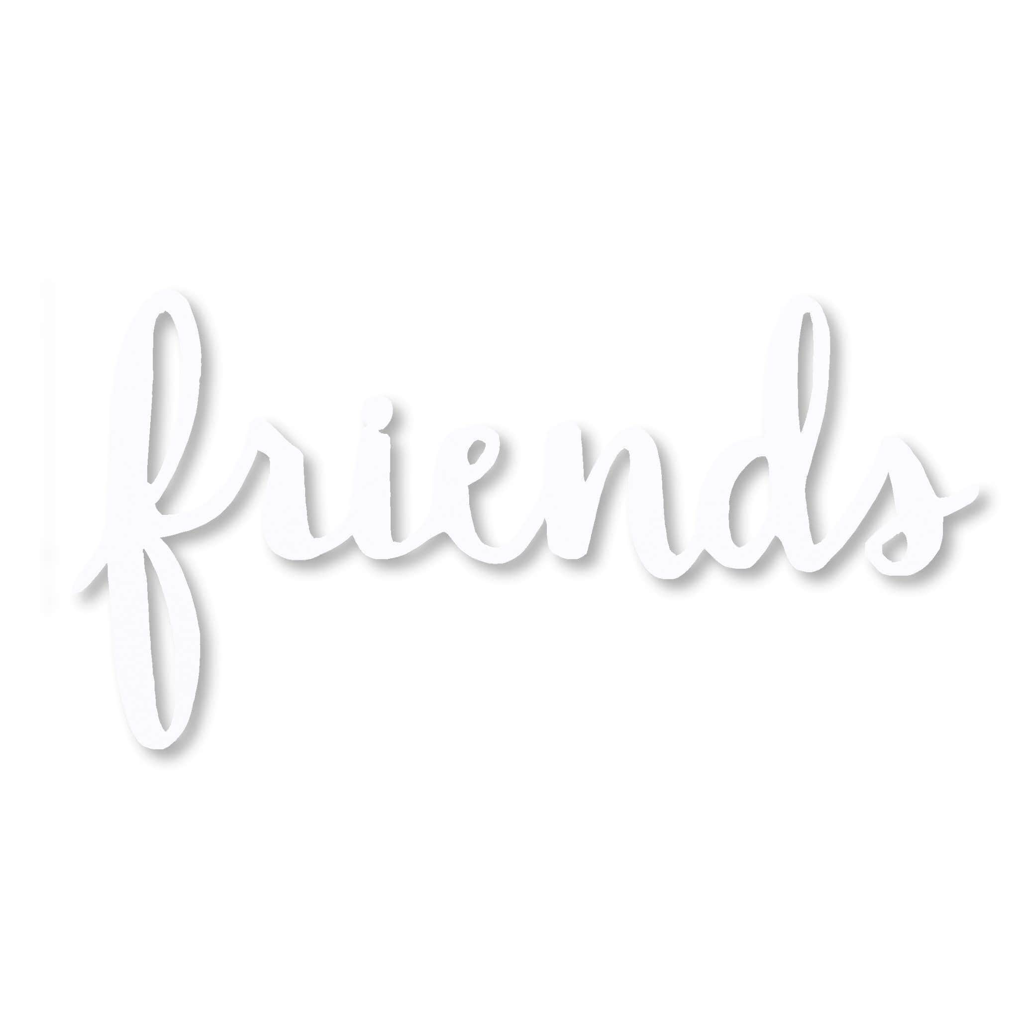 "Friends" Script Magnet White