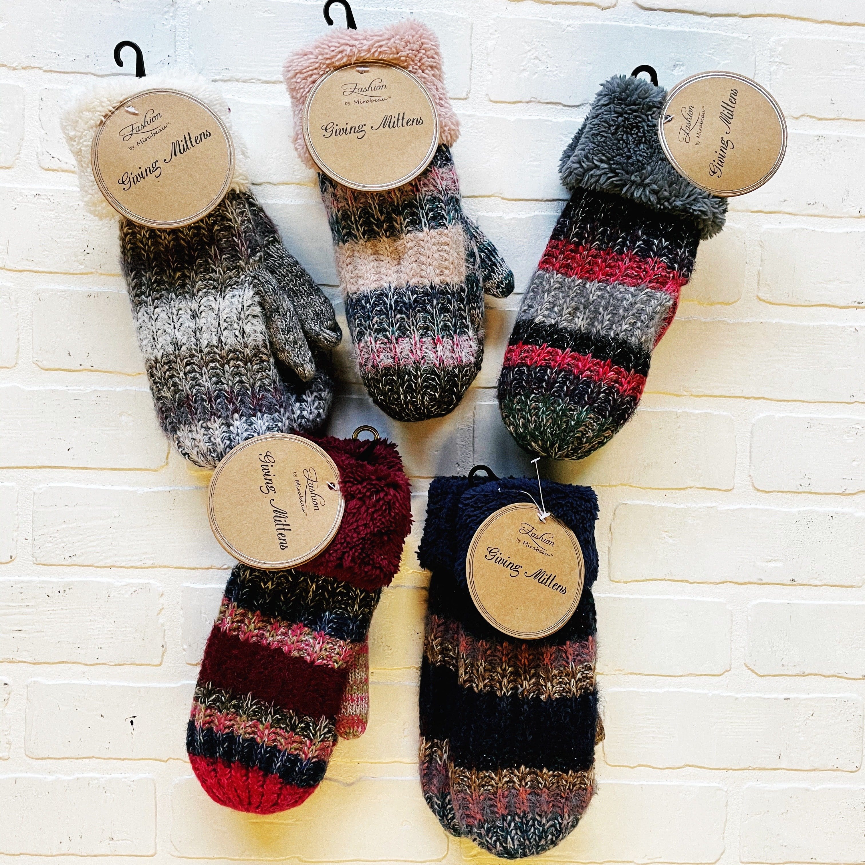 Multi Color Wool Blend Giving Mittens
