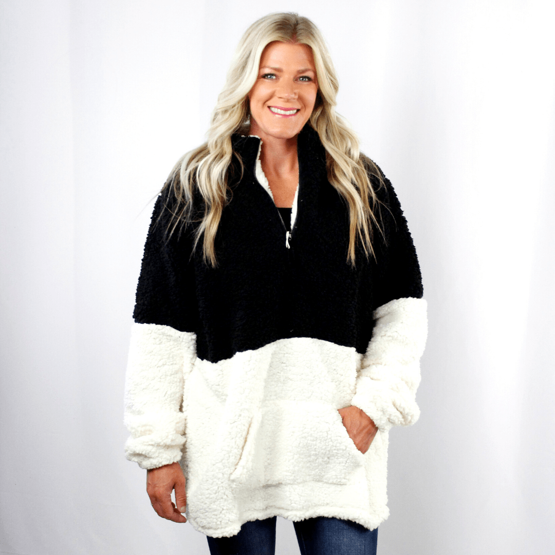 2-Tone Sherpa Pullover