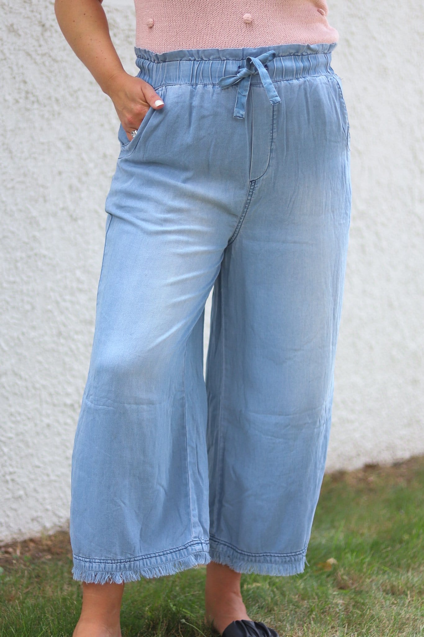 Denim Wide Leg Pant