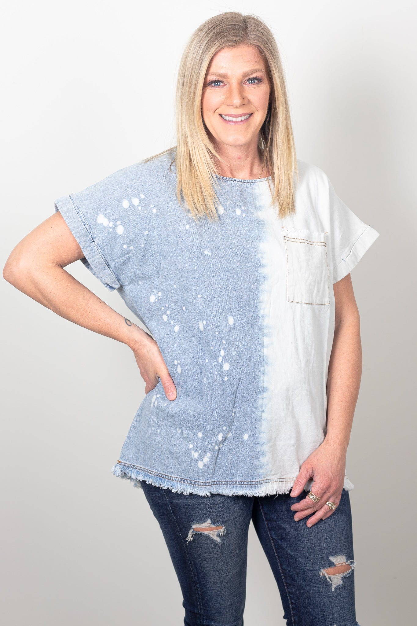 Denim Wash Short Sleeve