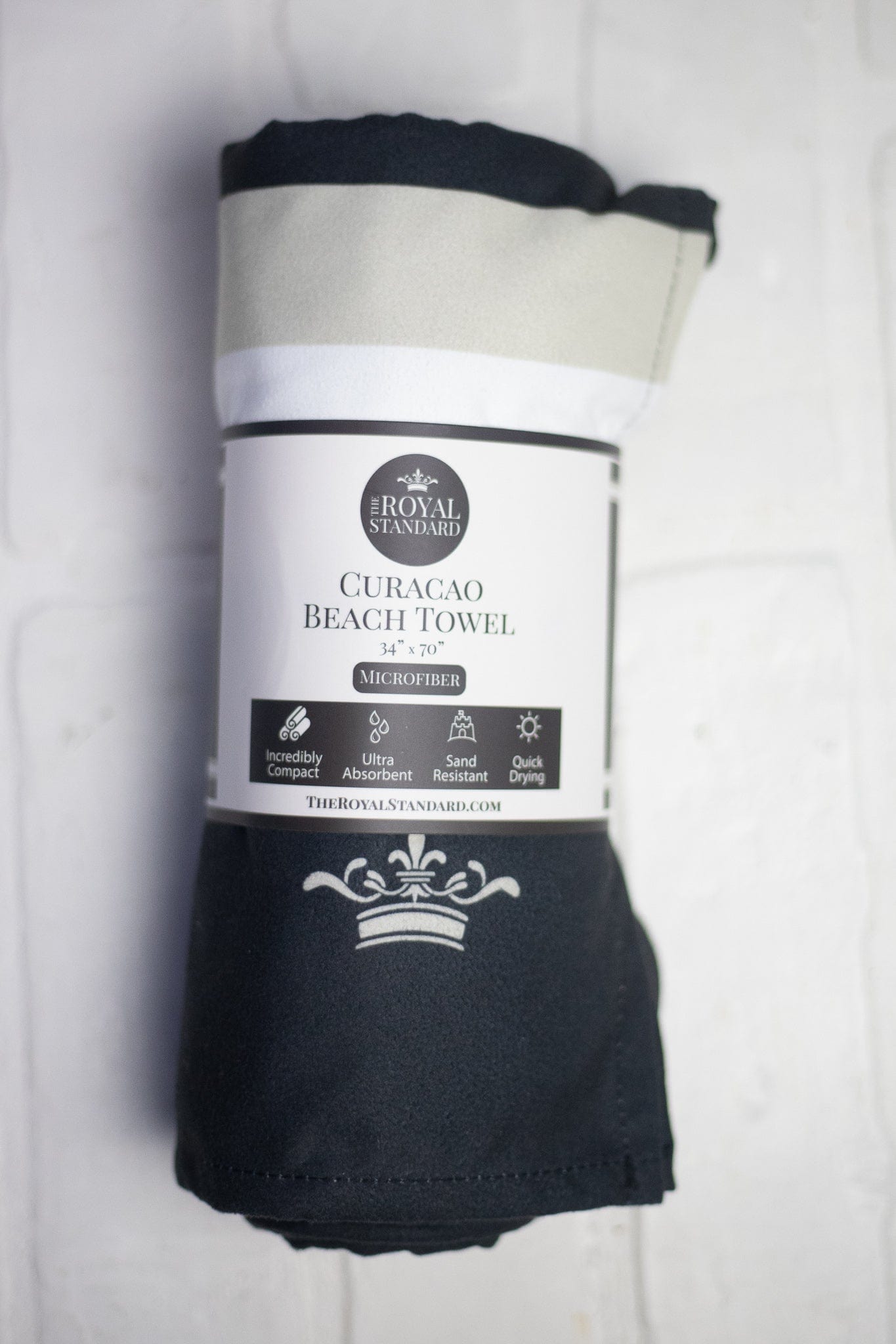 Curacao Beach Towel - Black