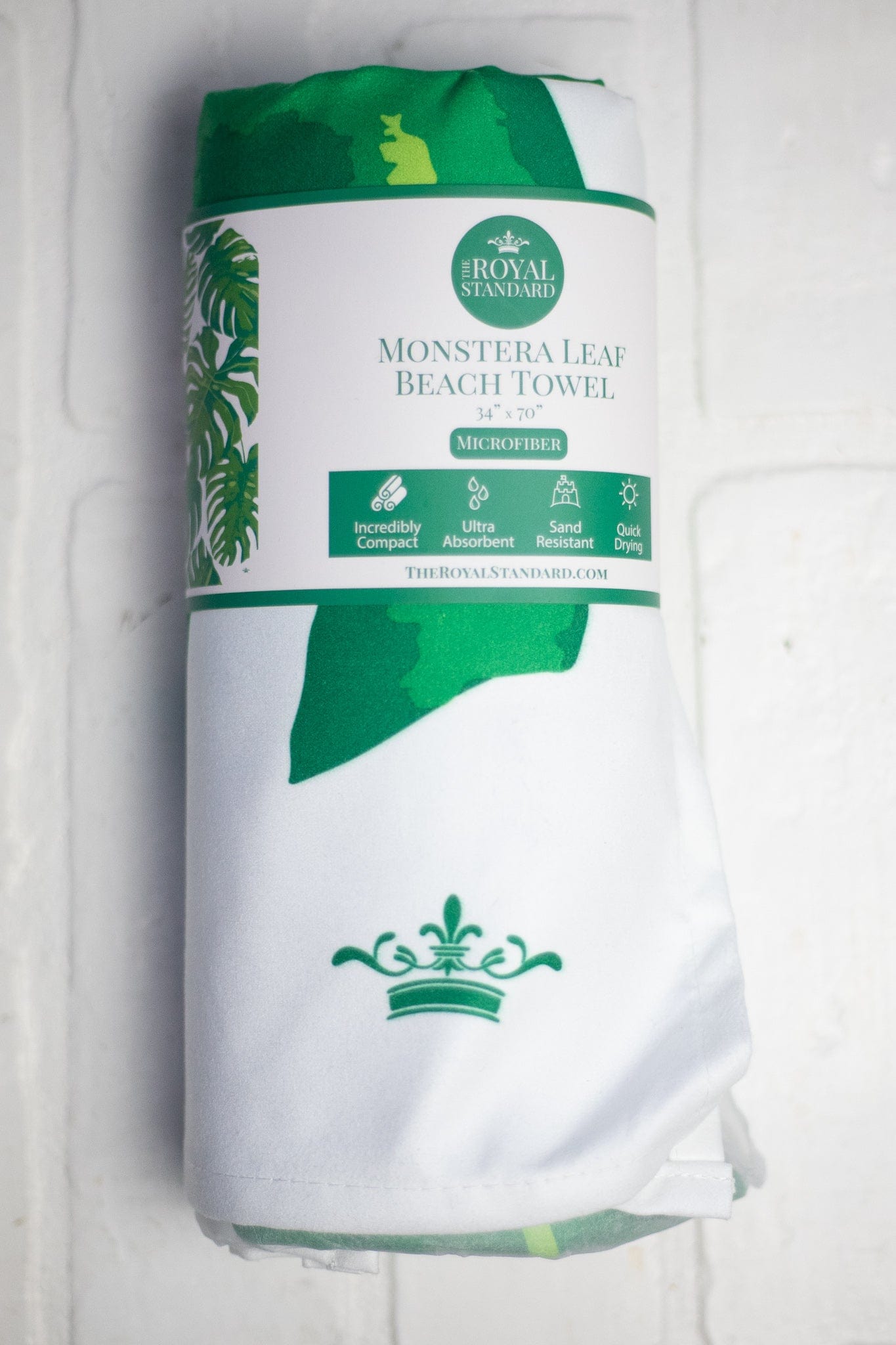 Monstera Leaf Beach Towel - Green