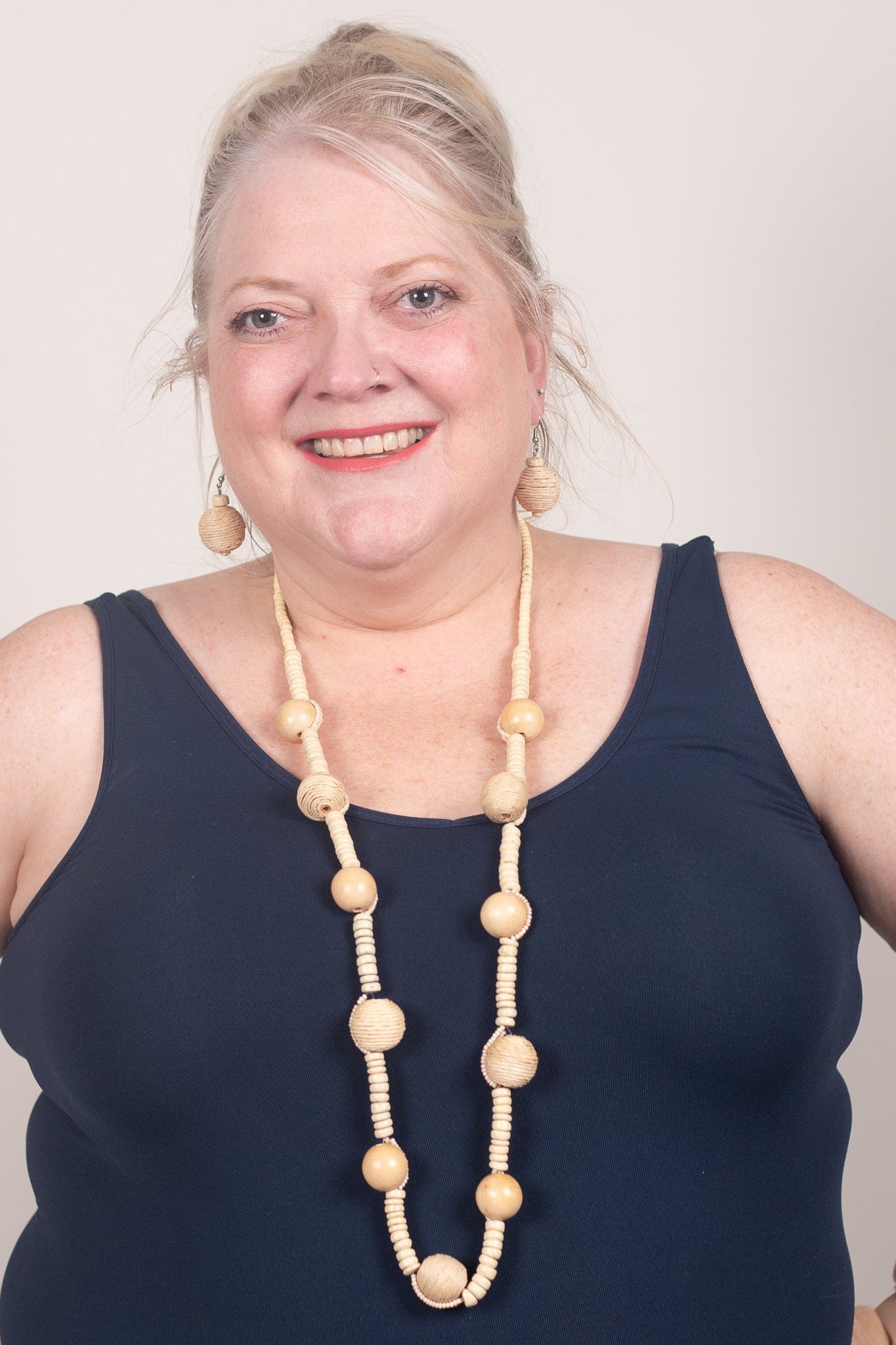wooden bead necklace