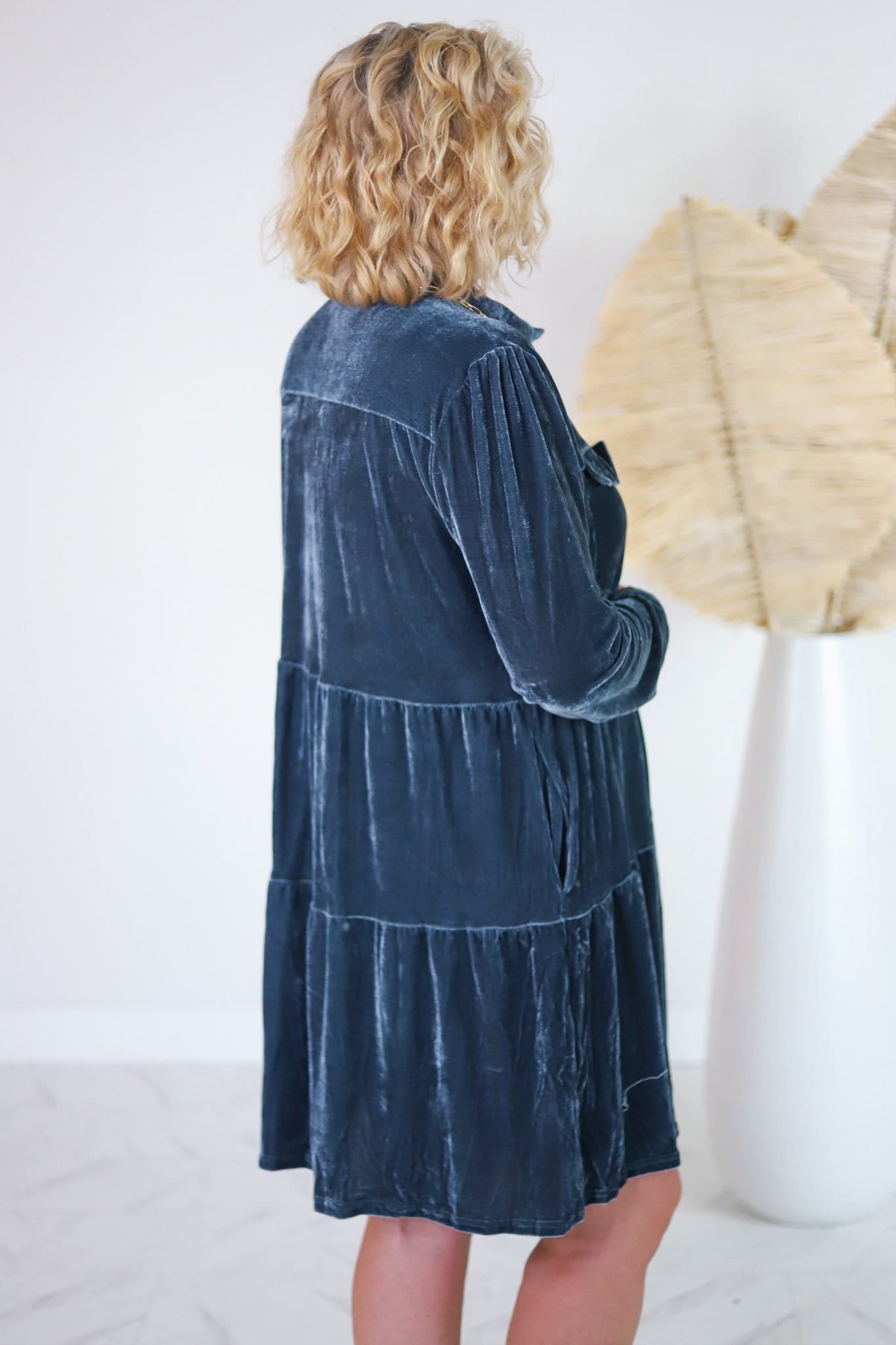 Babydoll Velvet Tunic Dress