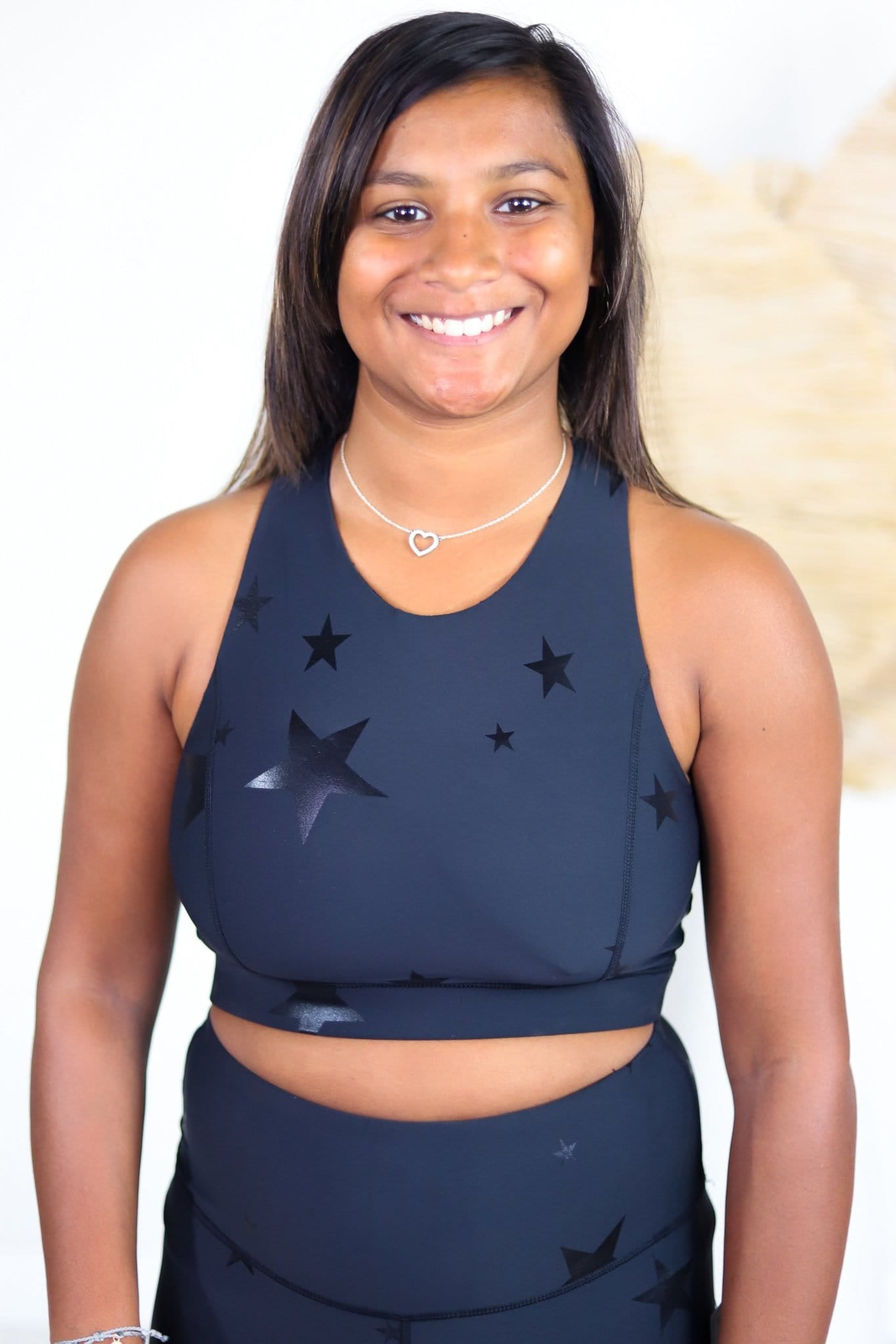 Black Star Foil Sports Bra