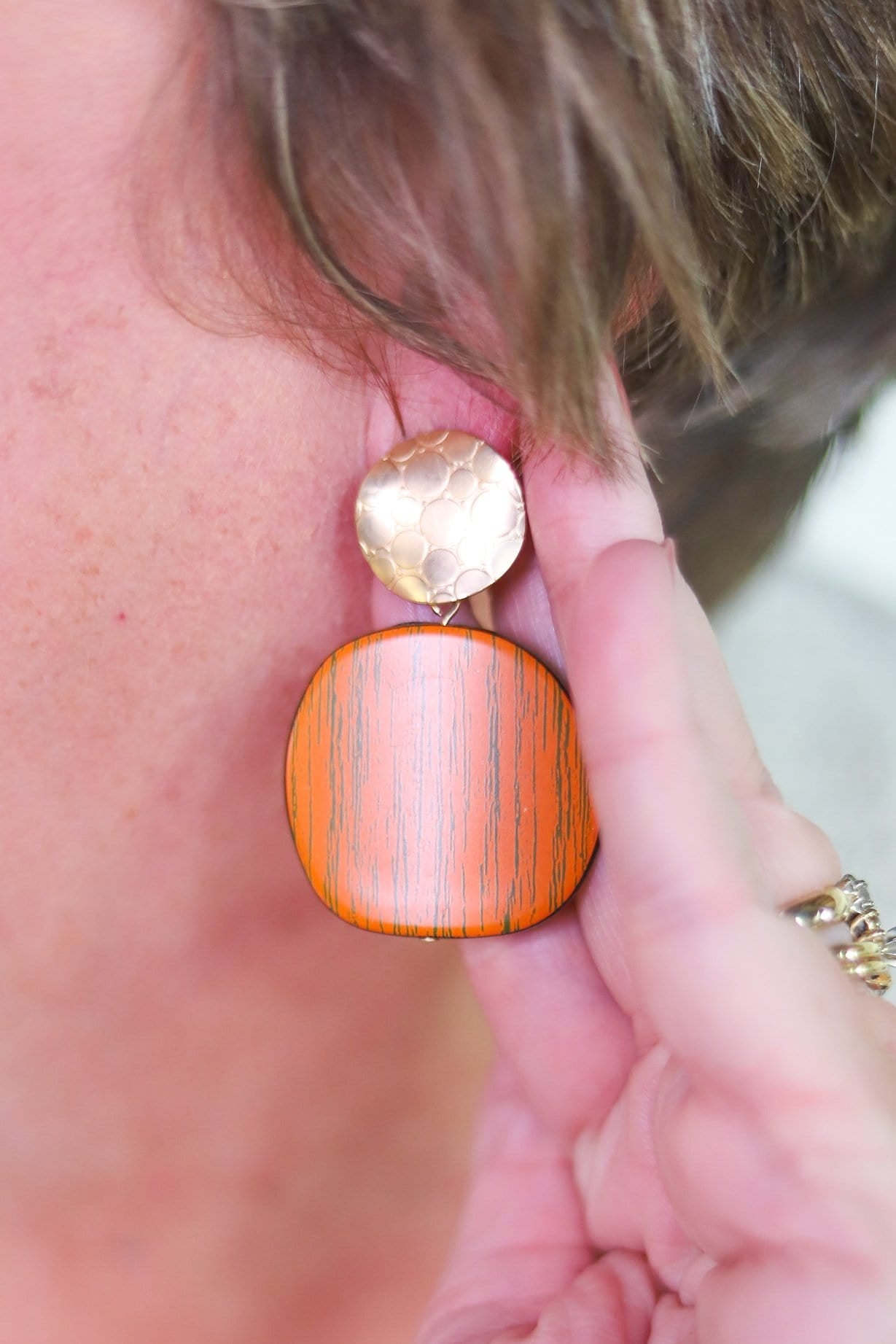 Wood & Metal Mix Earrings