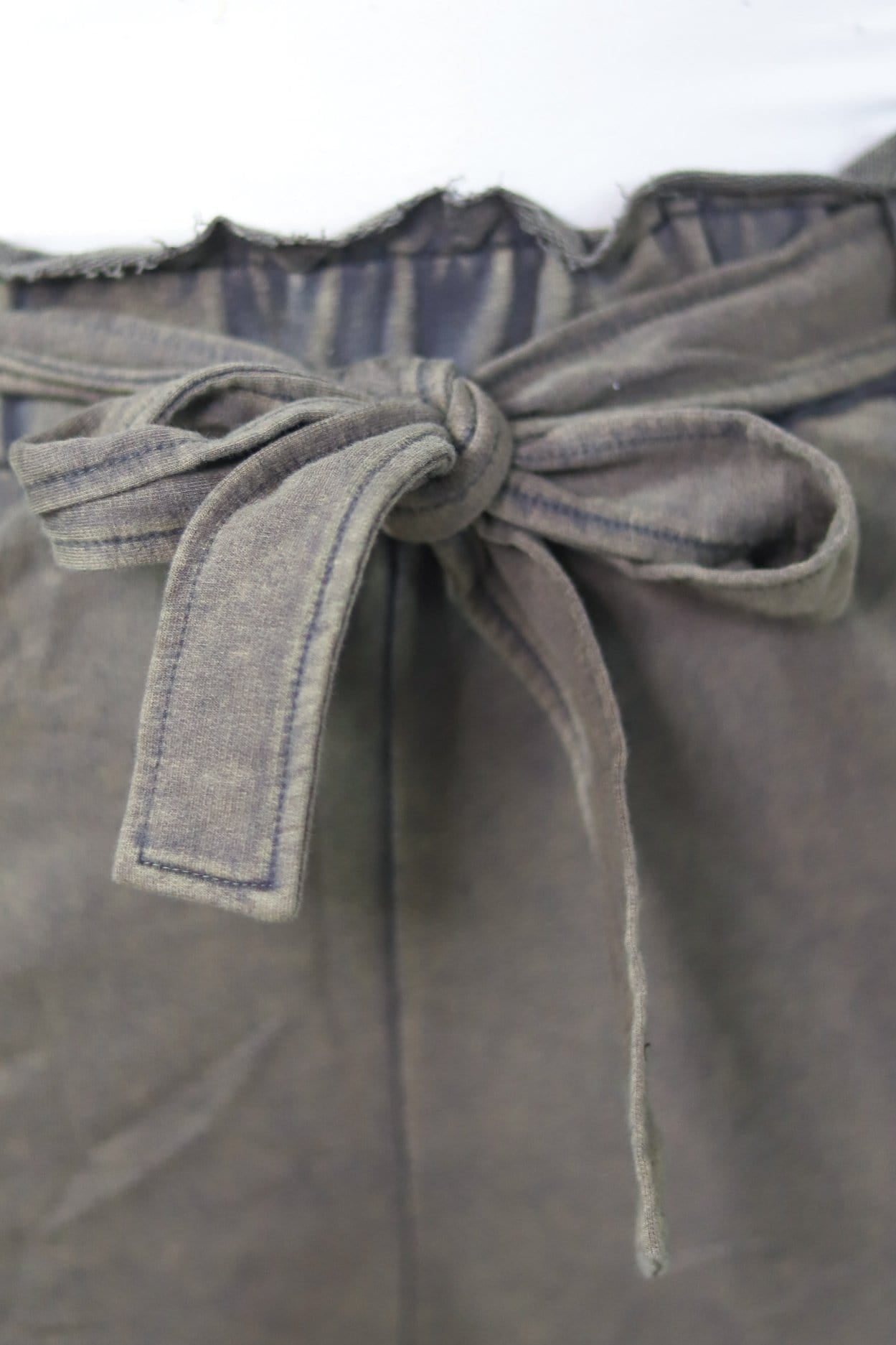 Snow Washed French Terry Wide Leg Pant