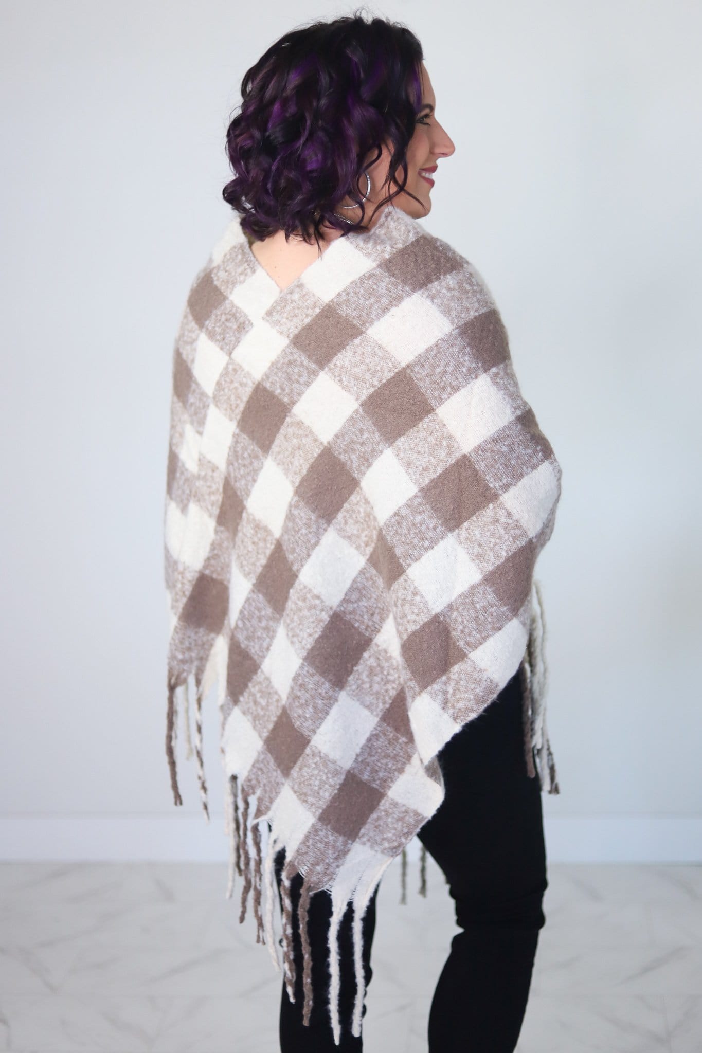 Buffalo Plaid Poncho