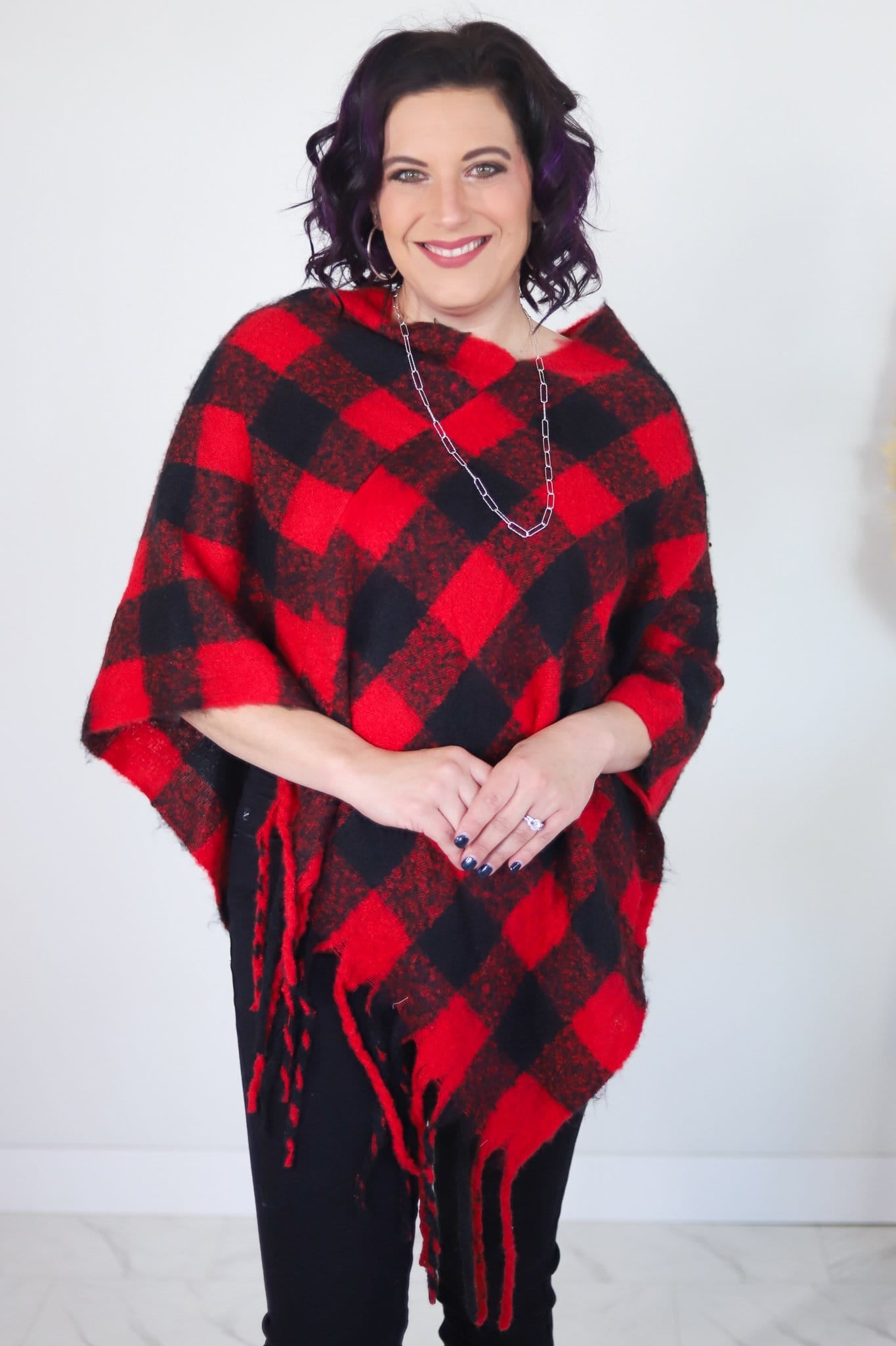 Buffalo Plaid Poncho