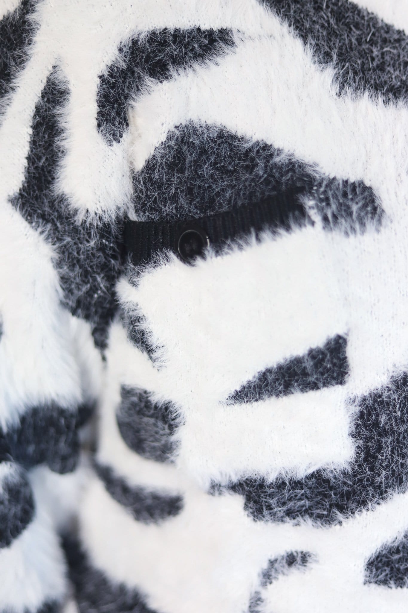 Fuzzy Zebra Sweater