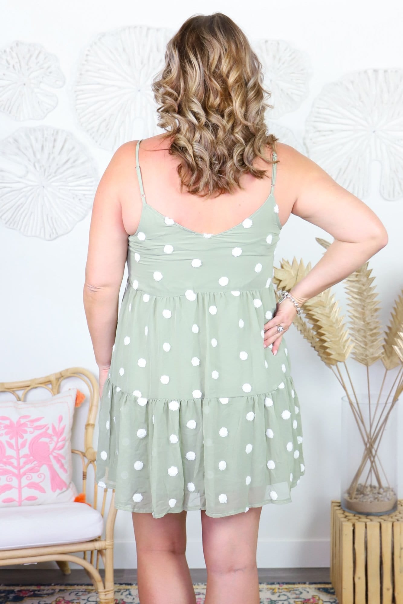 Chenille Dot Tank Dress