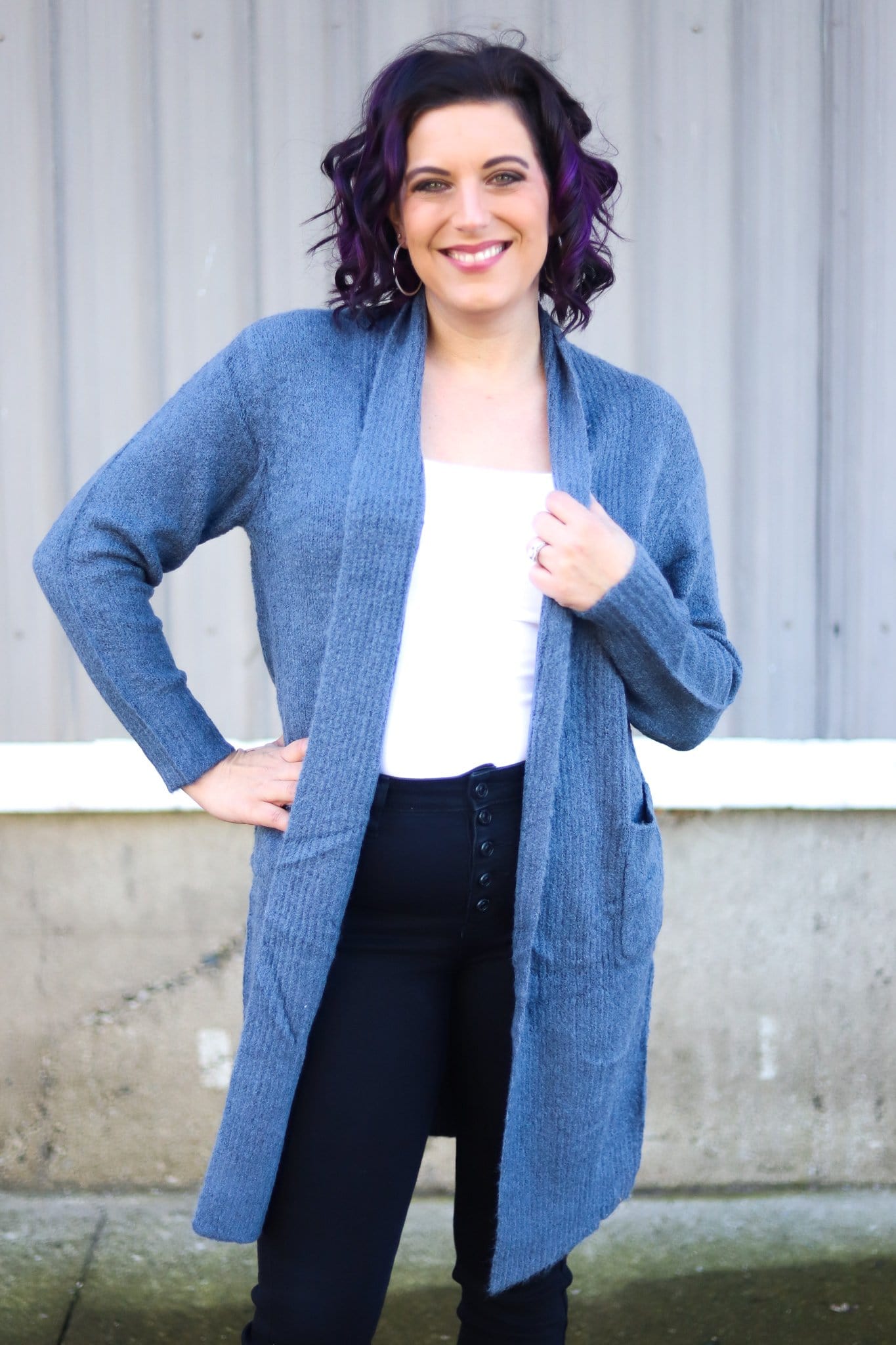 Marbled Pocket Cardigan