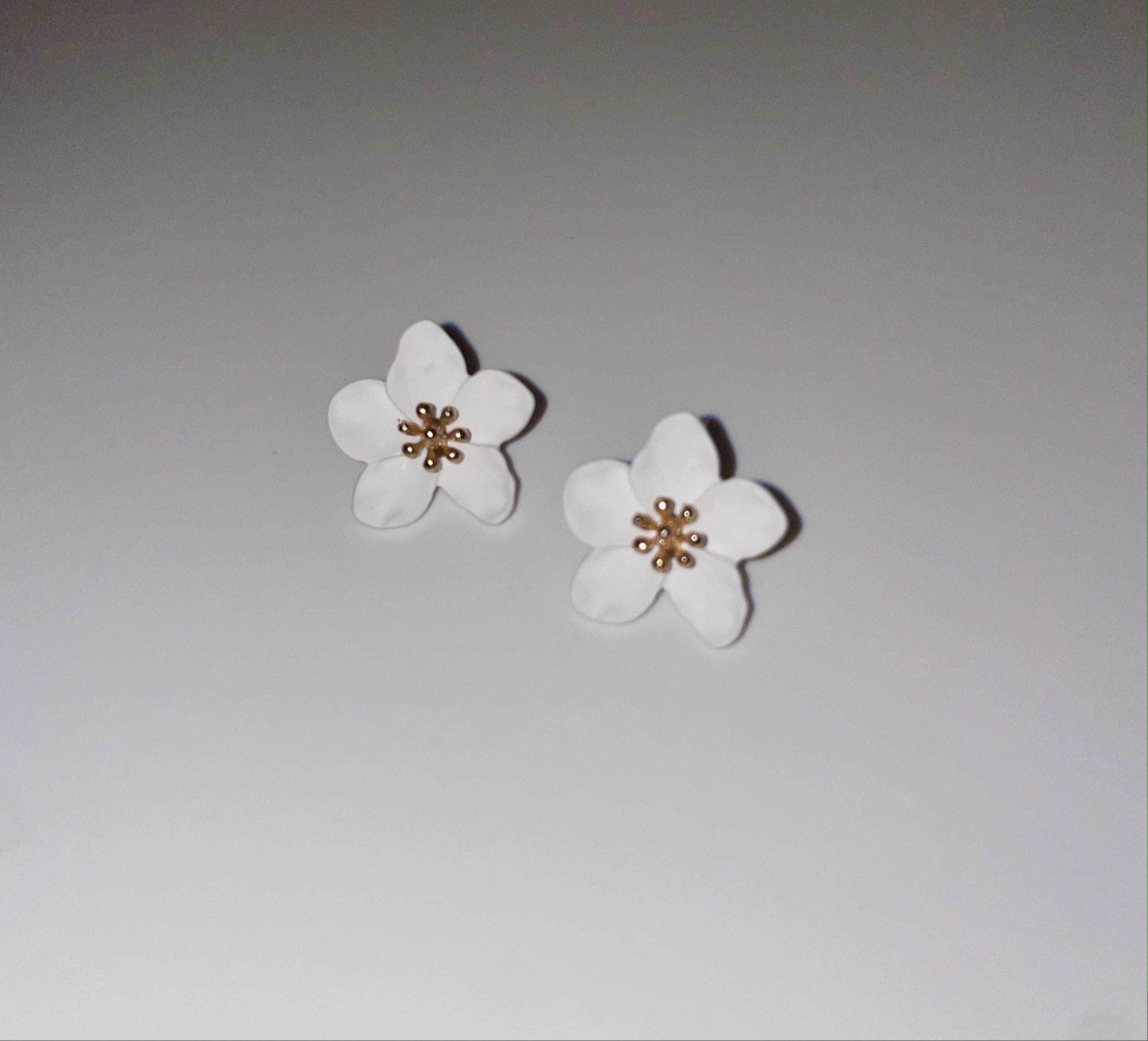 White Bloom Studs