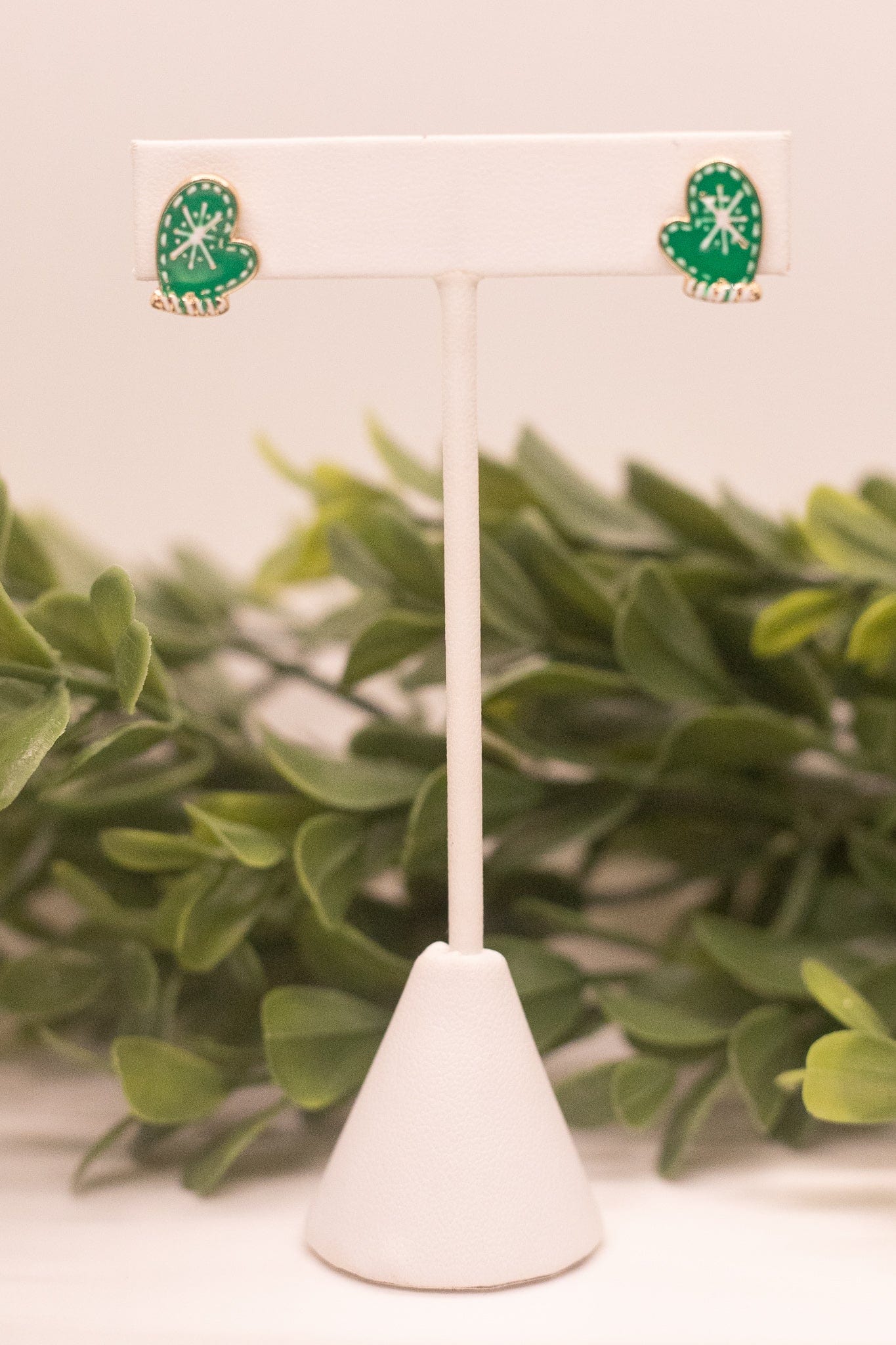 Christmas Mitten Stud Earring