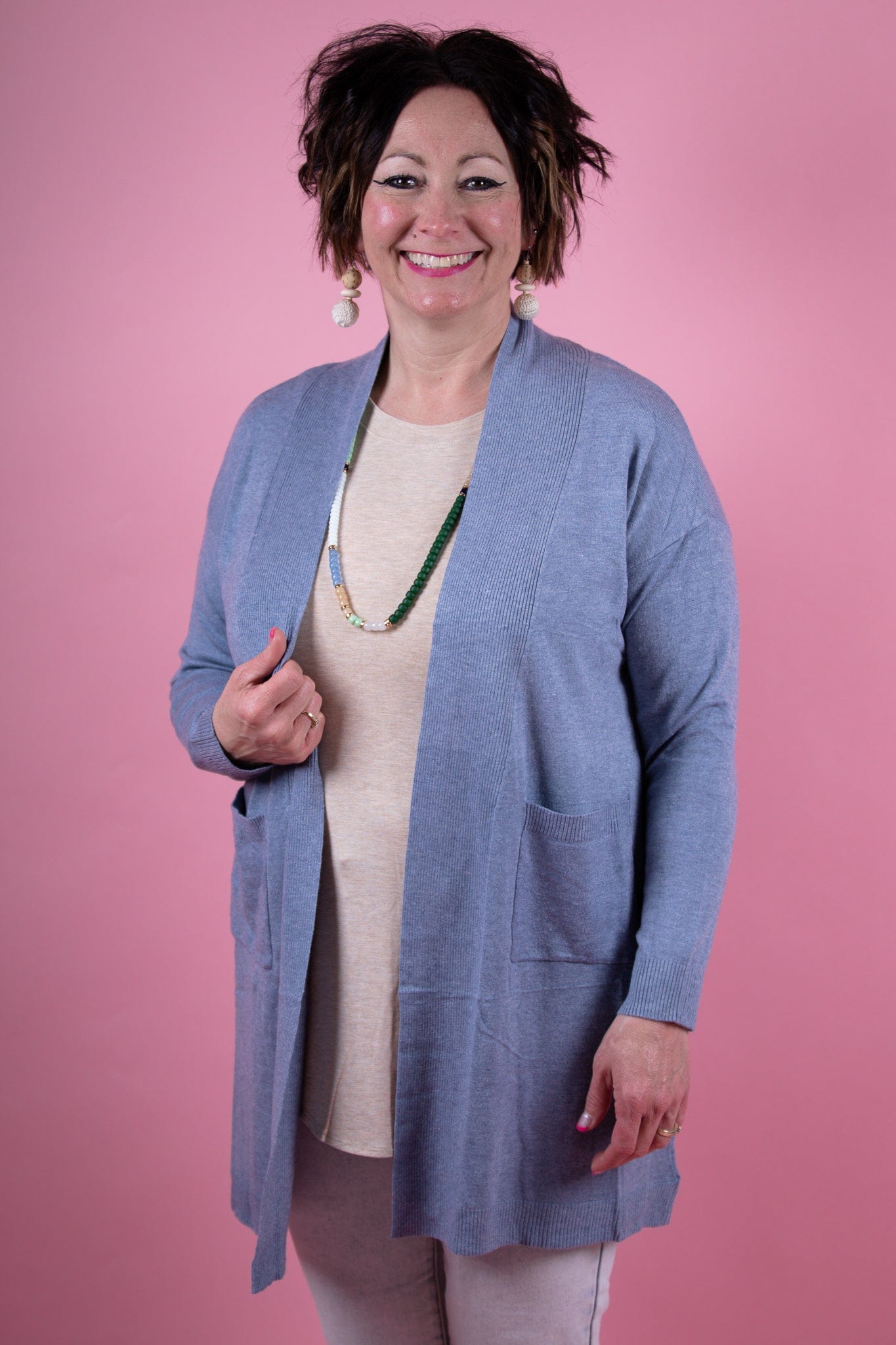 Denim Sky Pocket Cardigan