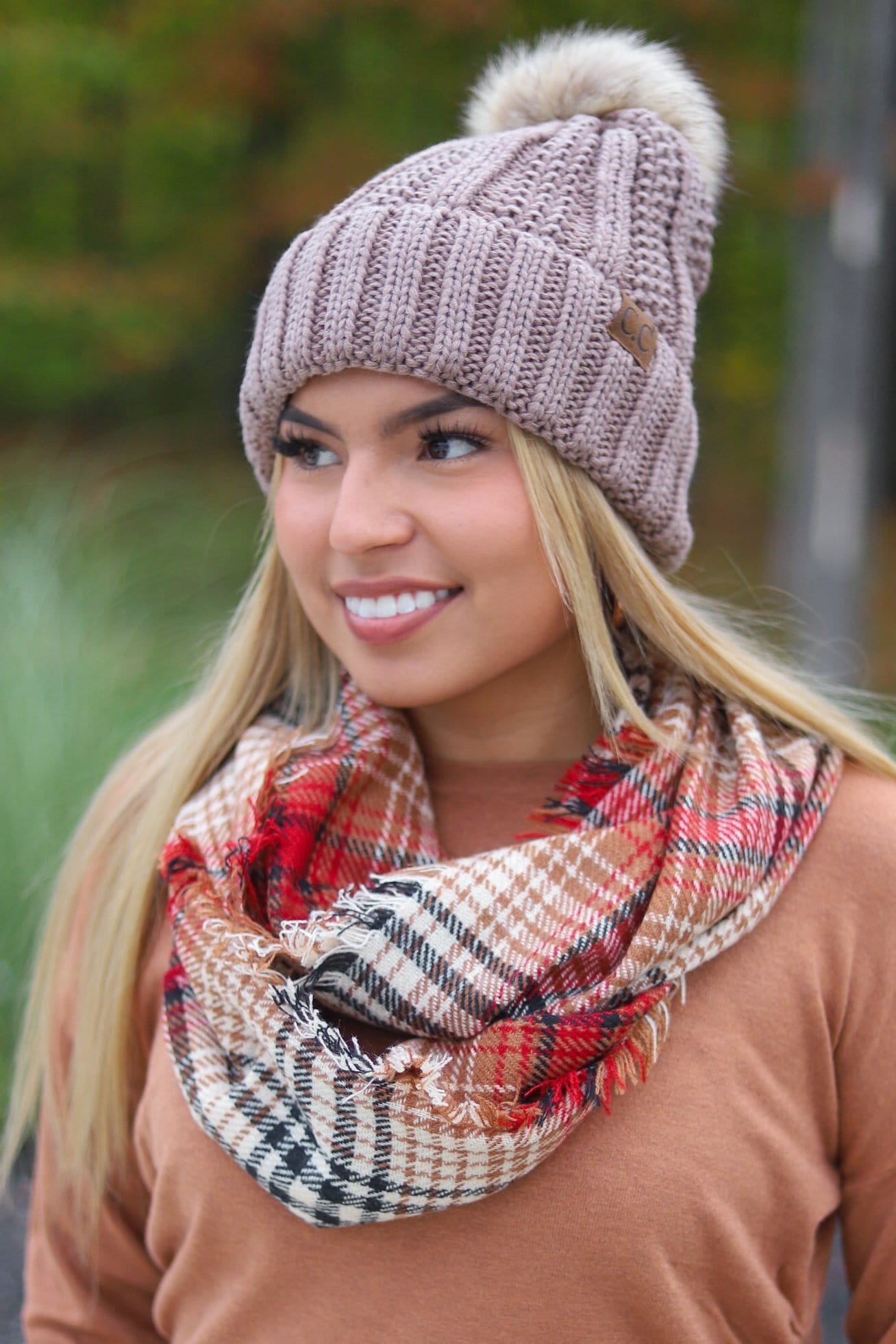 Plaid Infinity Scarf