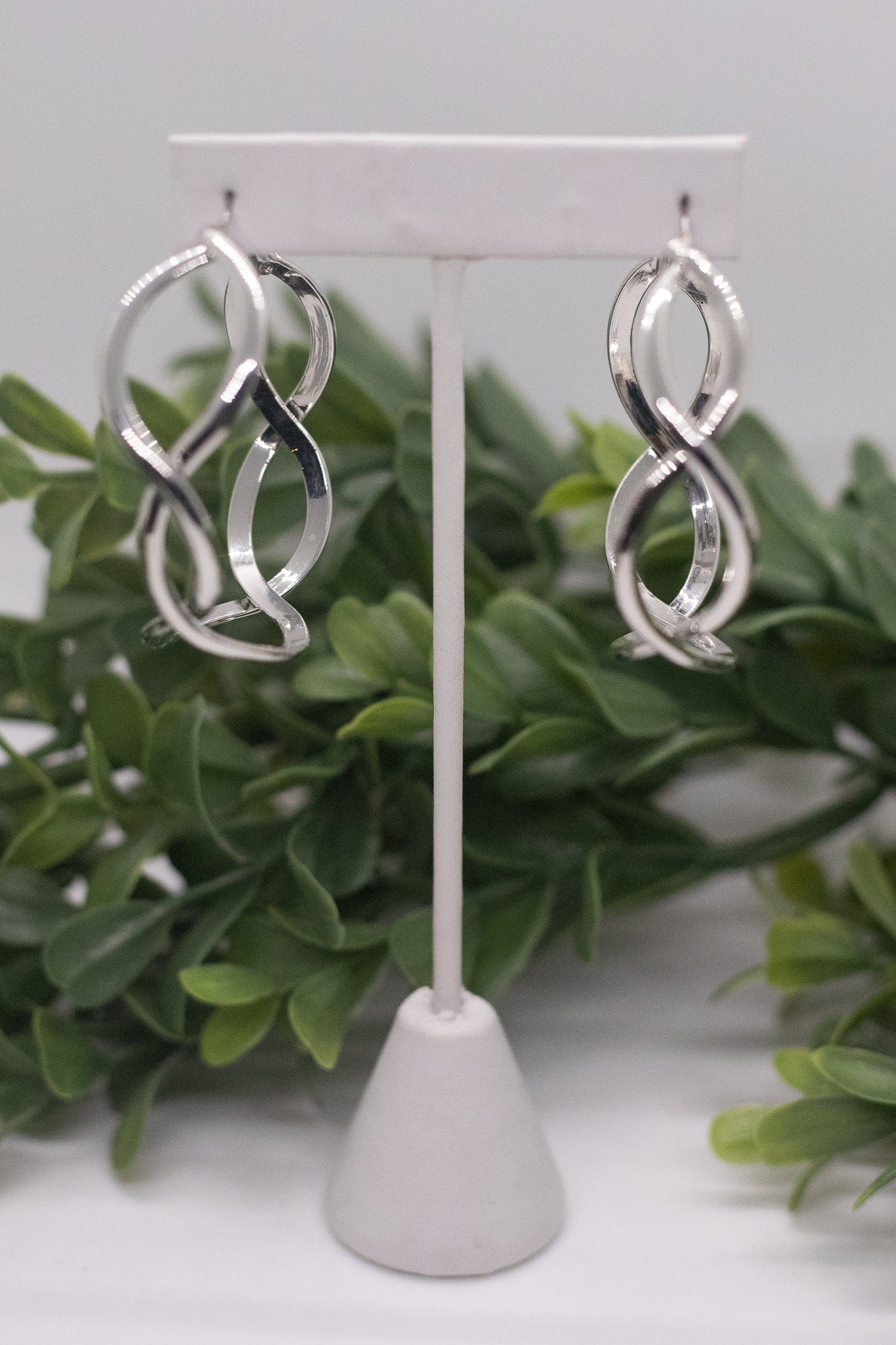 Silver Link Hoop Earring