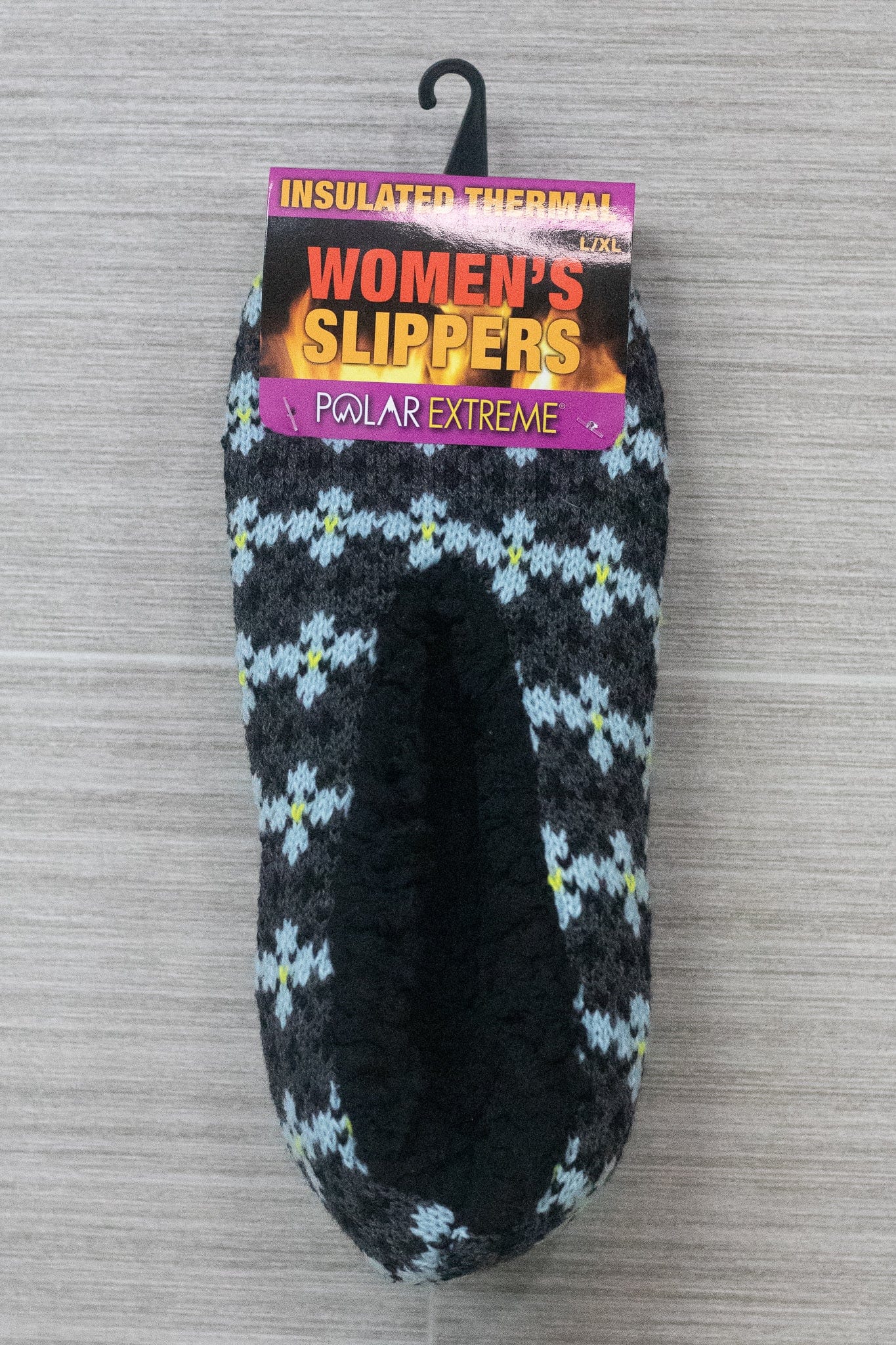 Polar Extreme Charcoal Floral Ladies Slippers