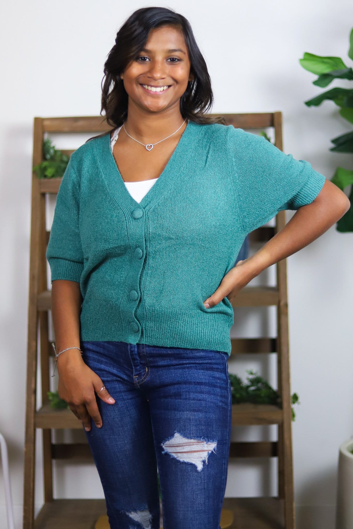 Vintage Button Front Sweater