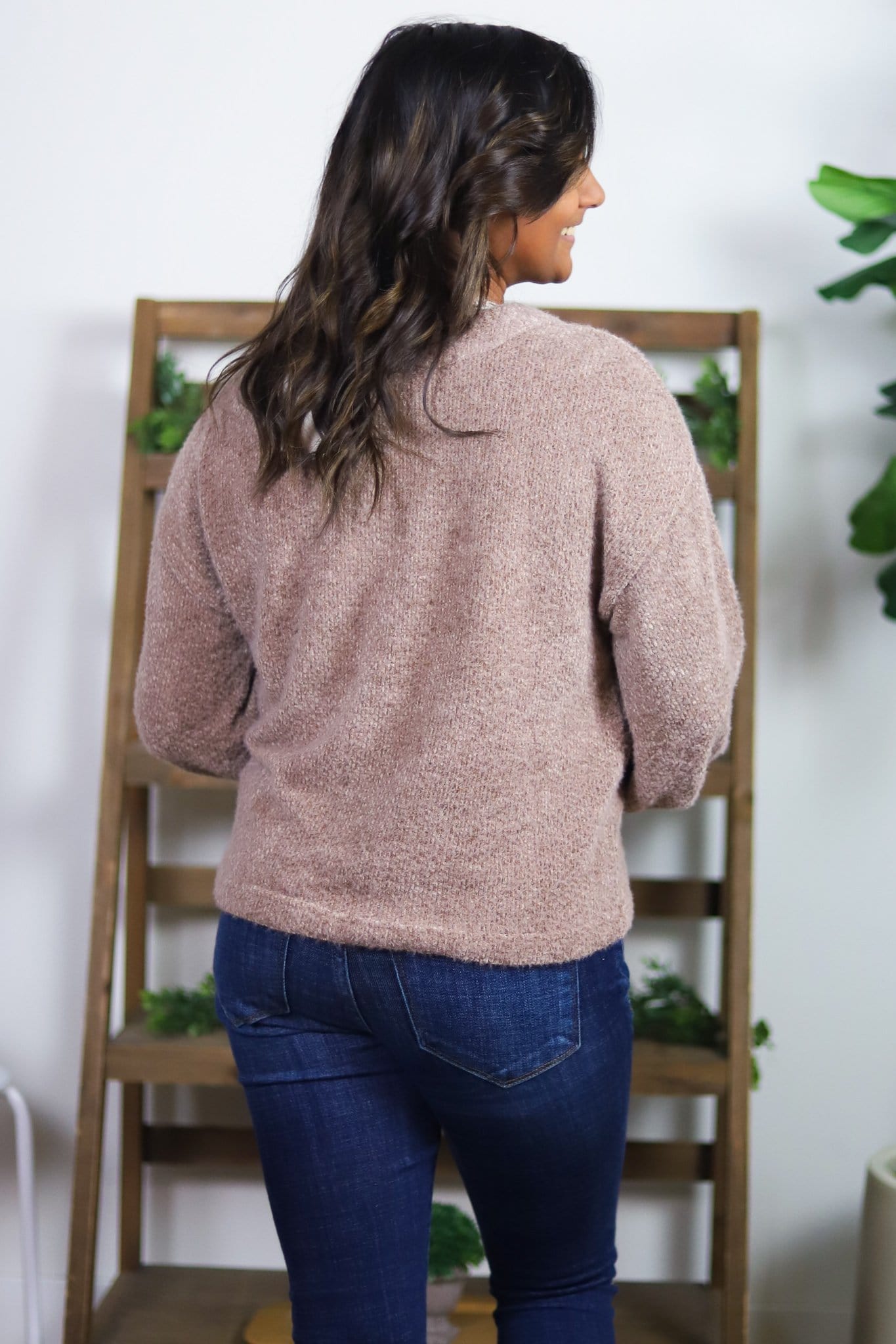 Super Soft V-Neck Button Top