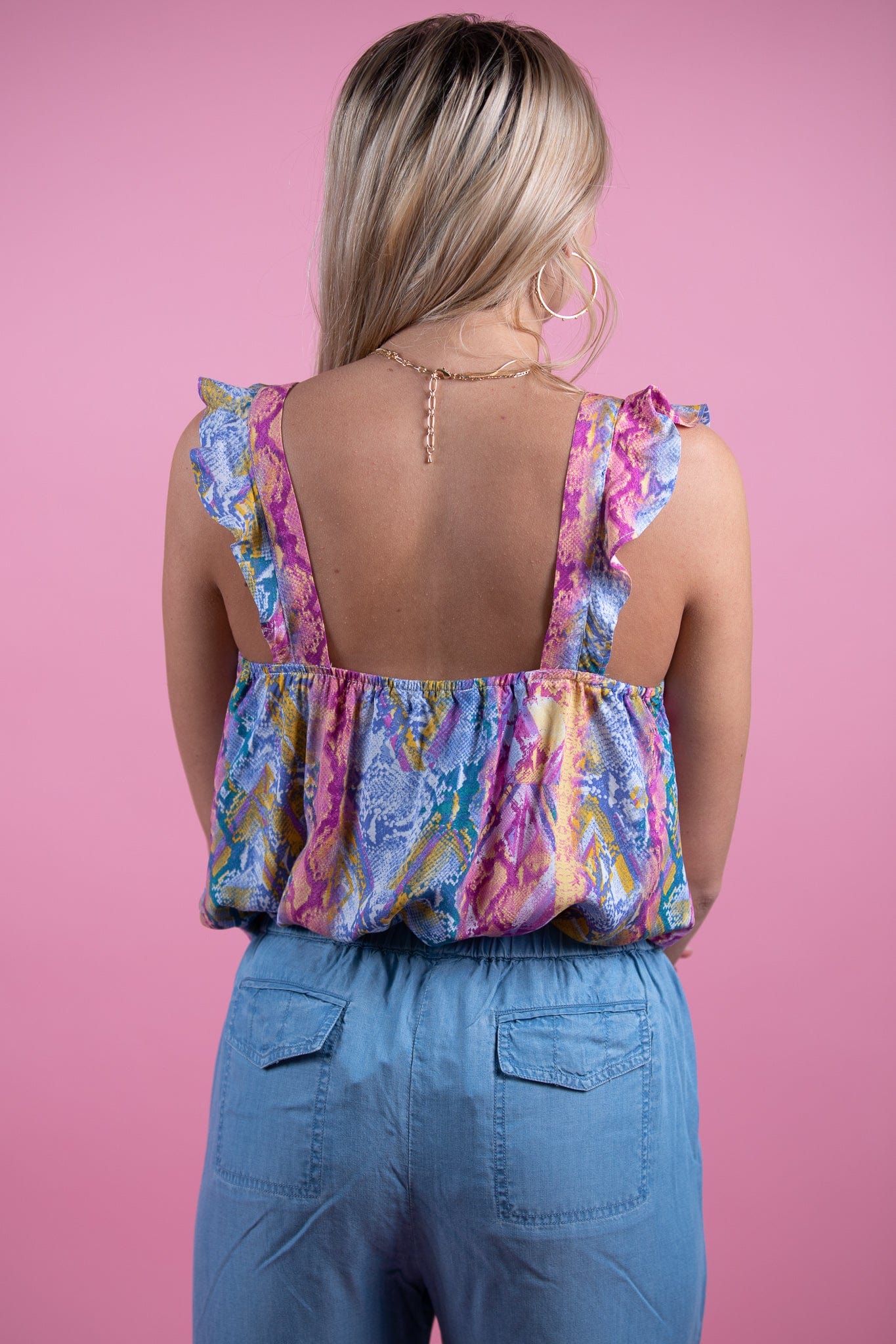 Multicolor Snakeskin Tank