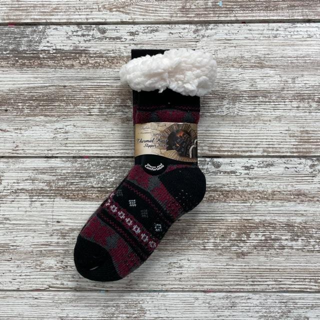 Boys Knit Thermal Slipper Socks