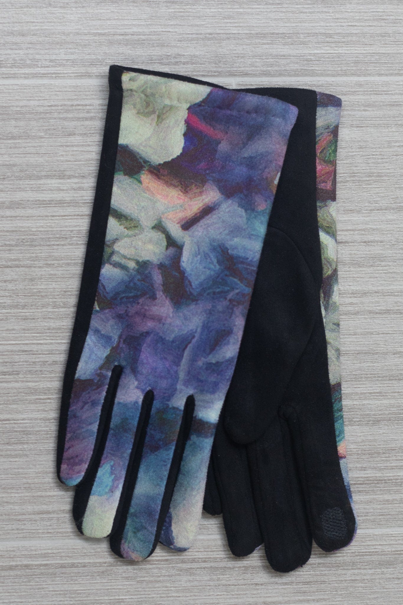 Blue Floral Petal Gloves