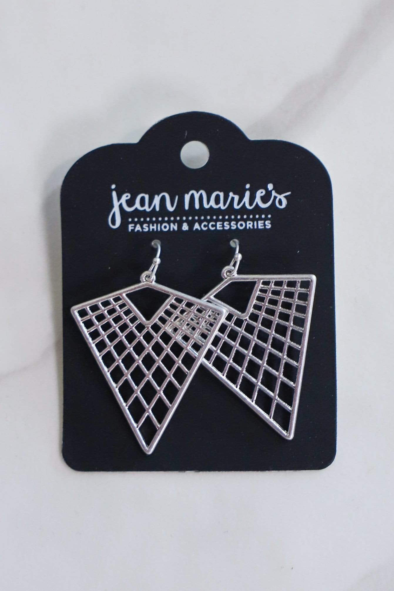 silver woven earrings
