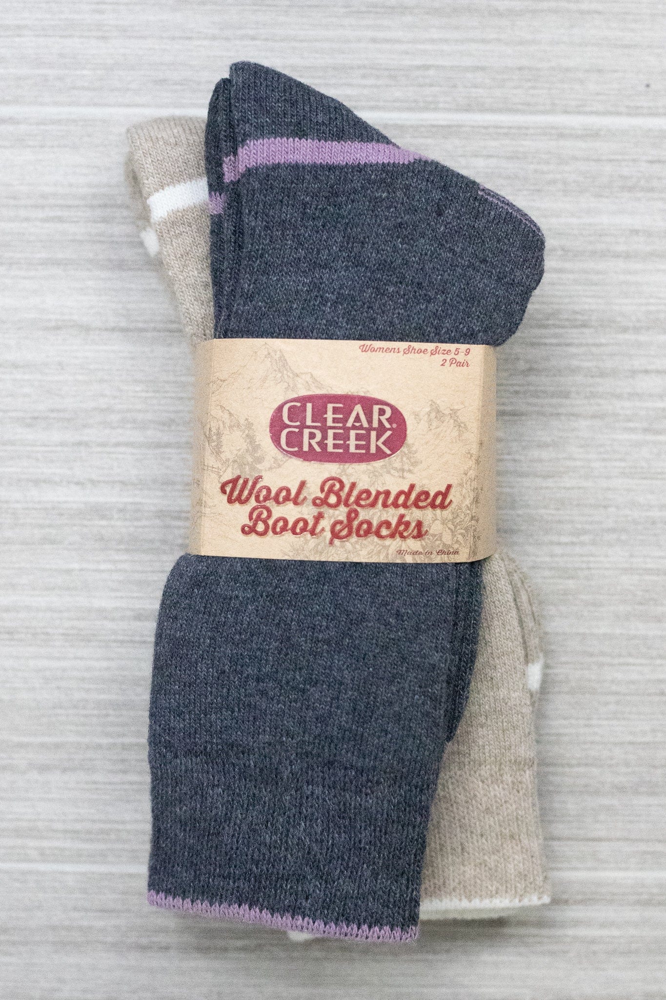 Charcoal Wool Blend Boot Sock Pack