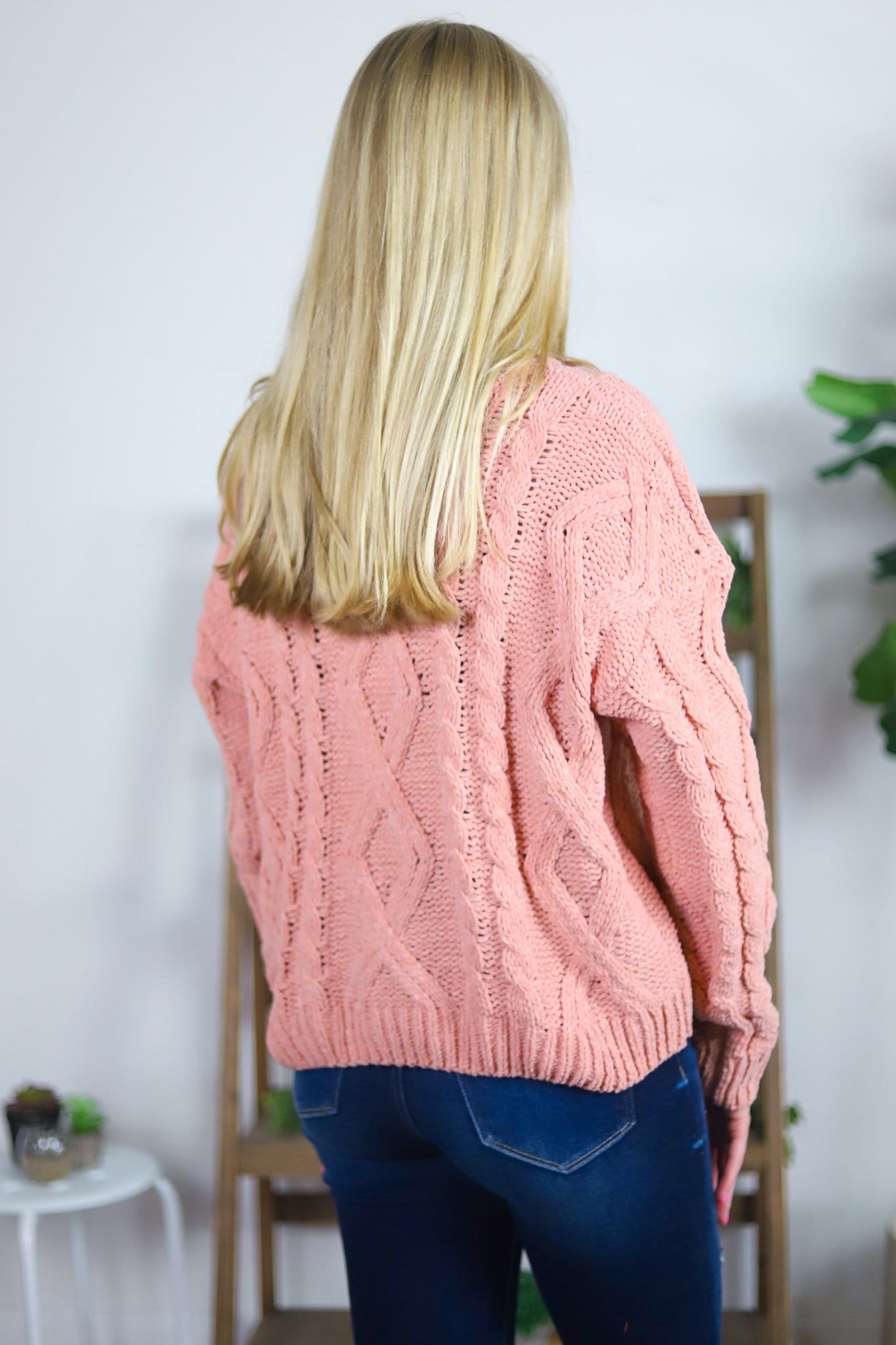 Chenille Sweater Rose