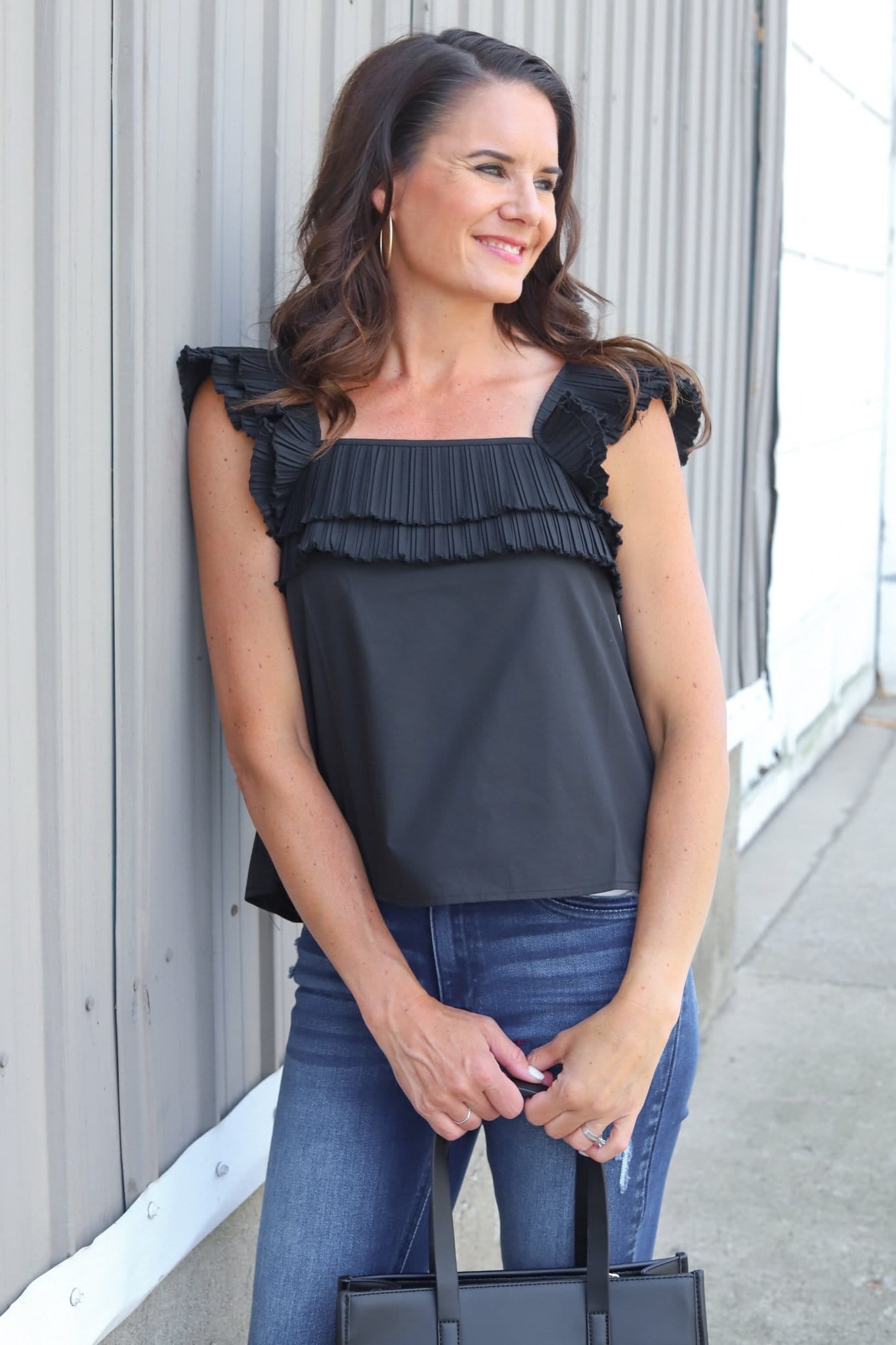 Ruffle Cap Sleeve Tank