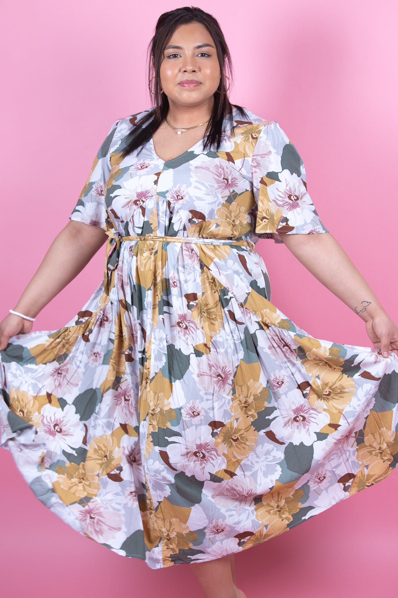 Lemon Floral Dress