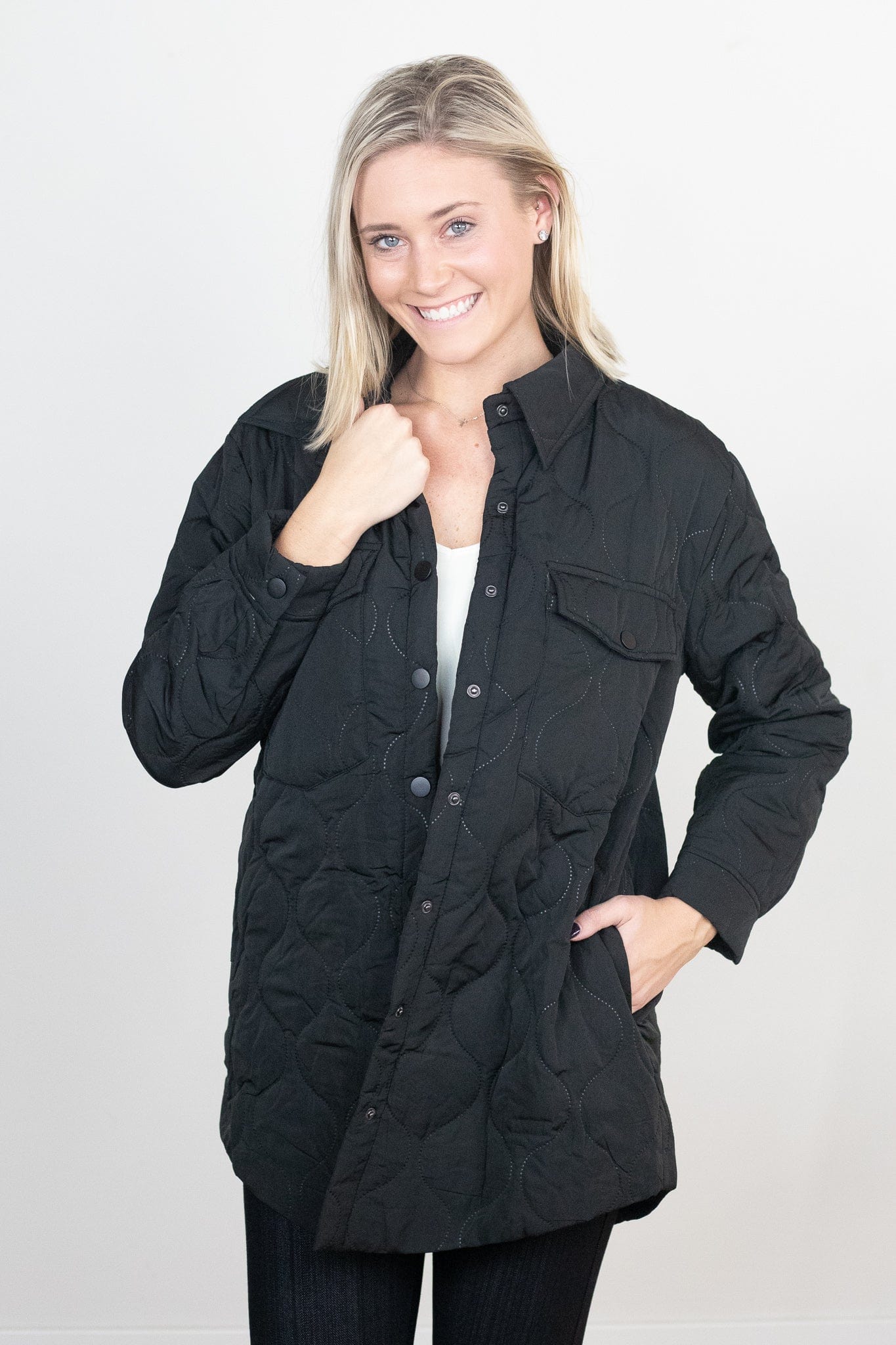 Black Luxe Quilted Jacket