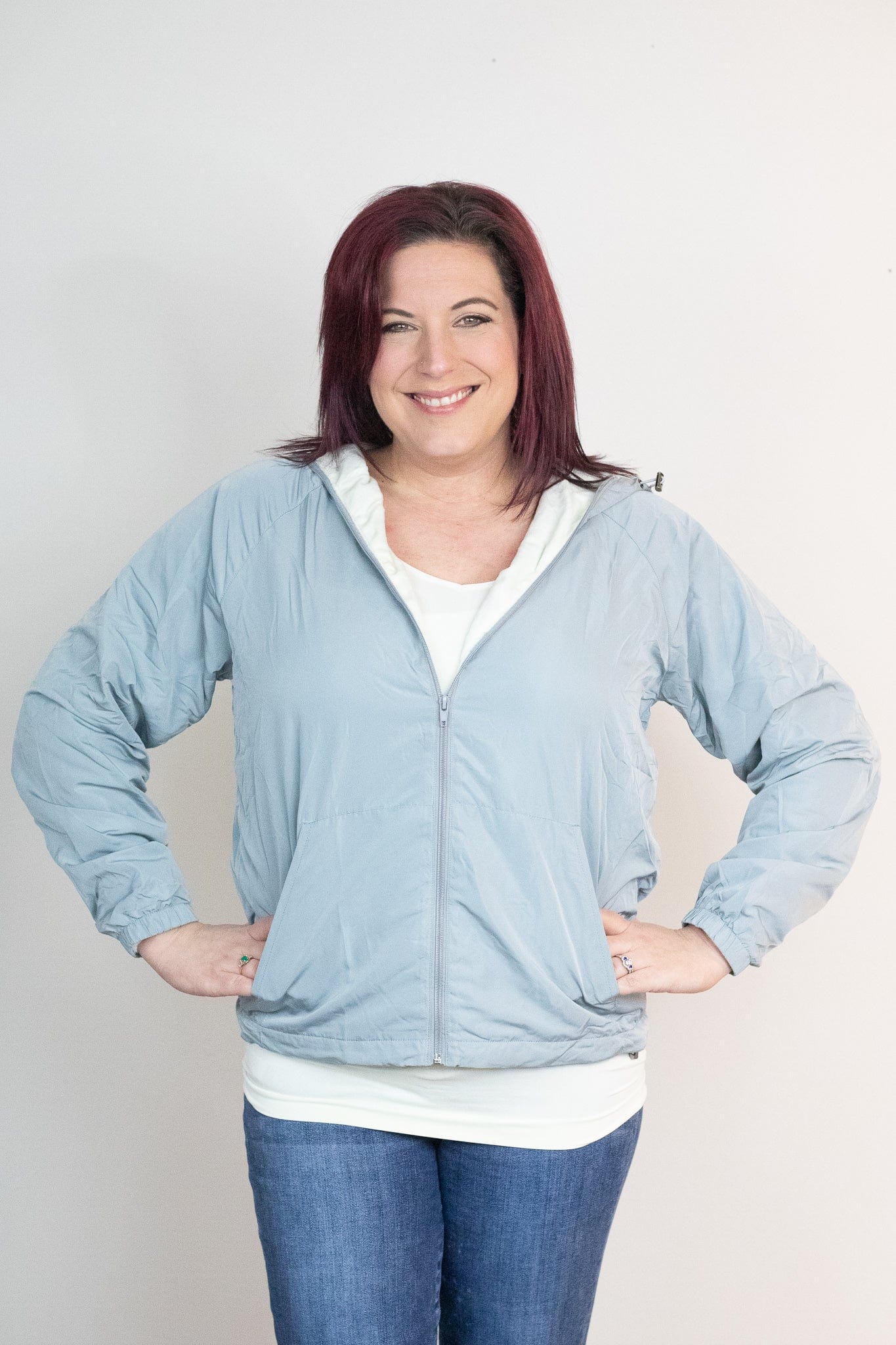 Blue Fleece Lined Wind Breaker Jacket