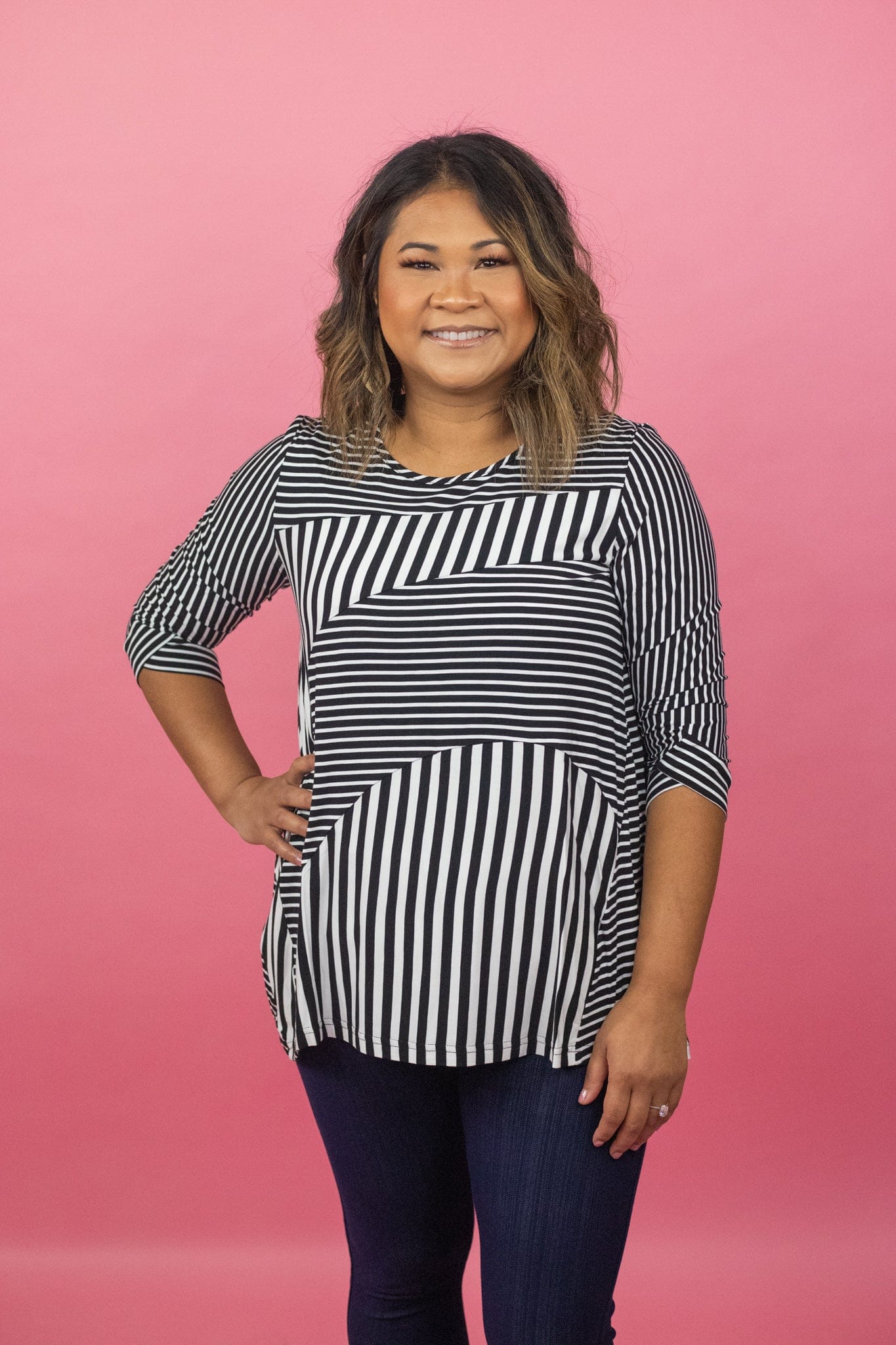 Stripe Mix Top