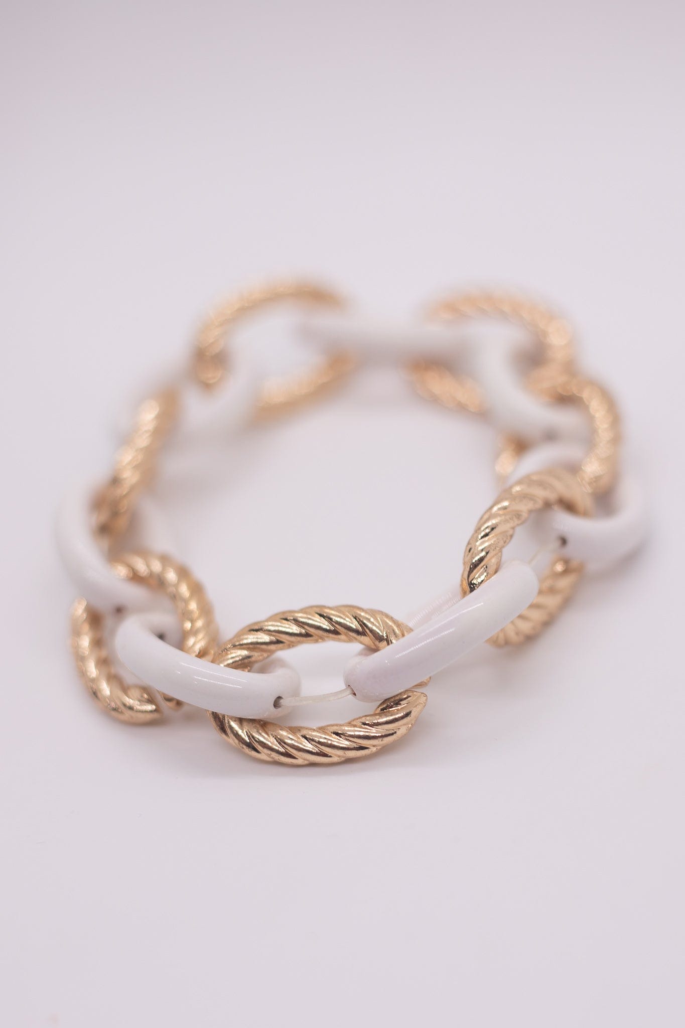 Linked Ivory & Gold Bracelet