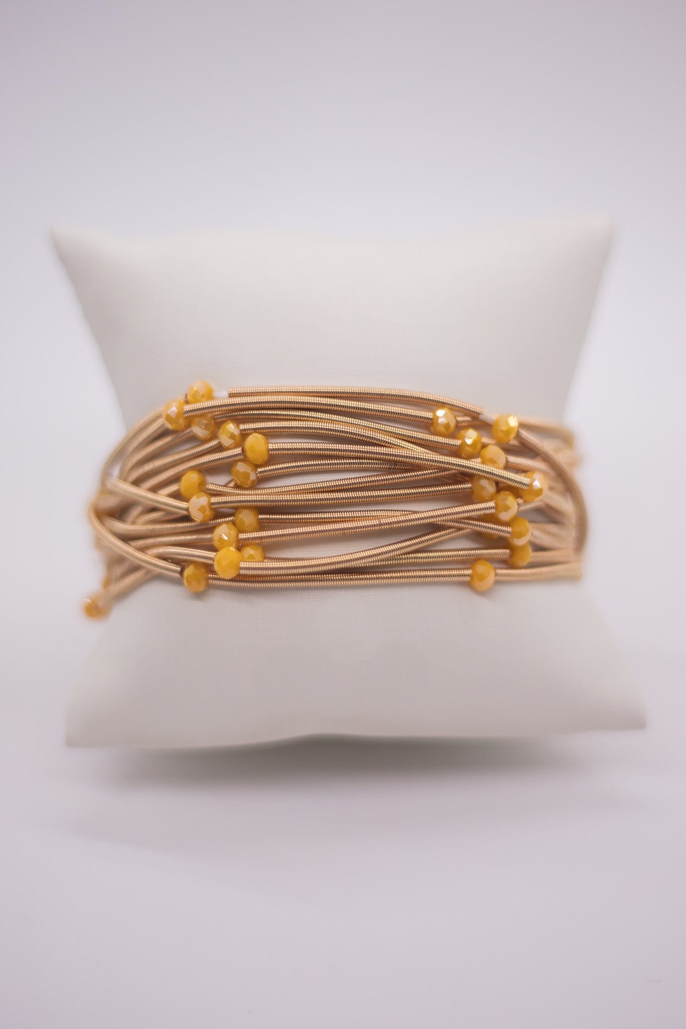 Yellow Guitar String Bracelet Set