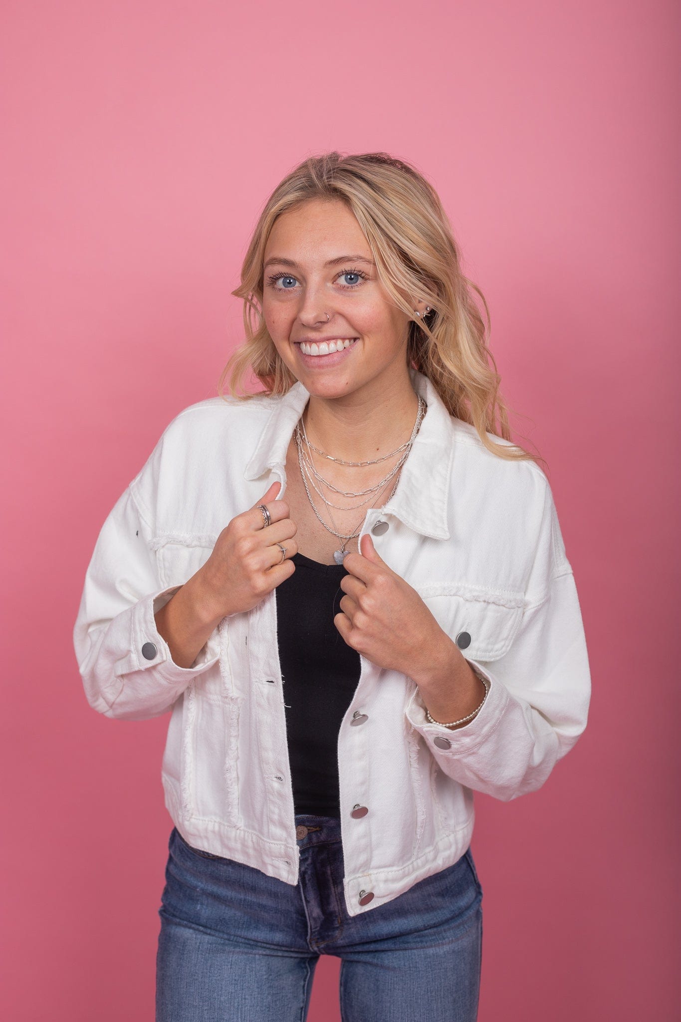 Ivory Denim Jacket