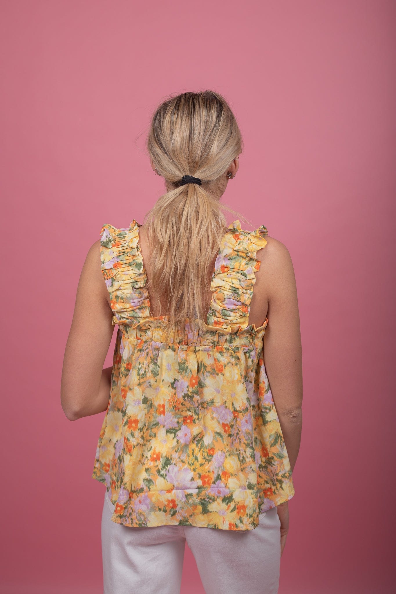 Apricot Floral Tank