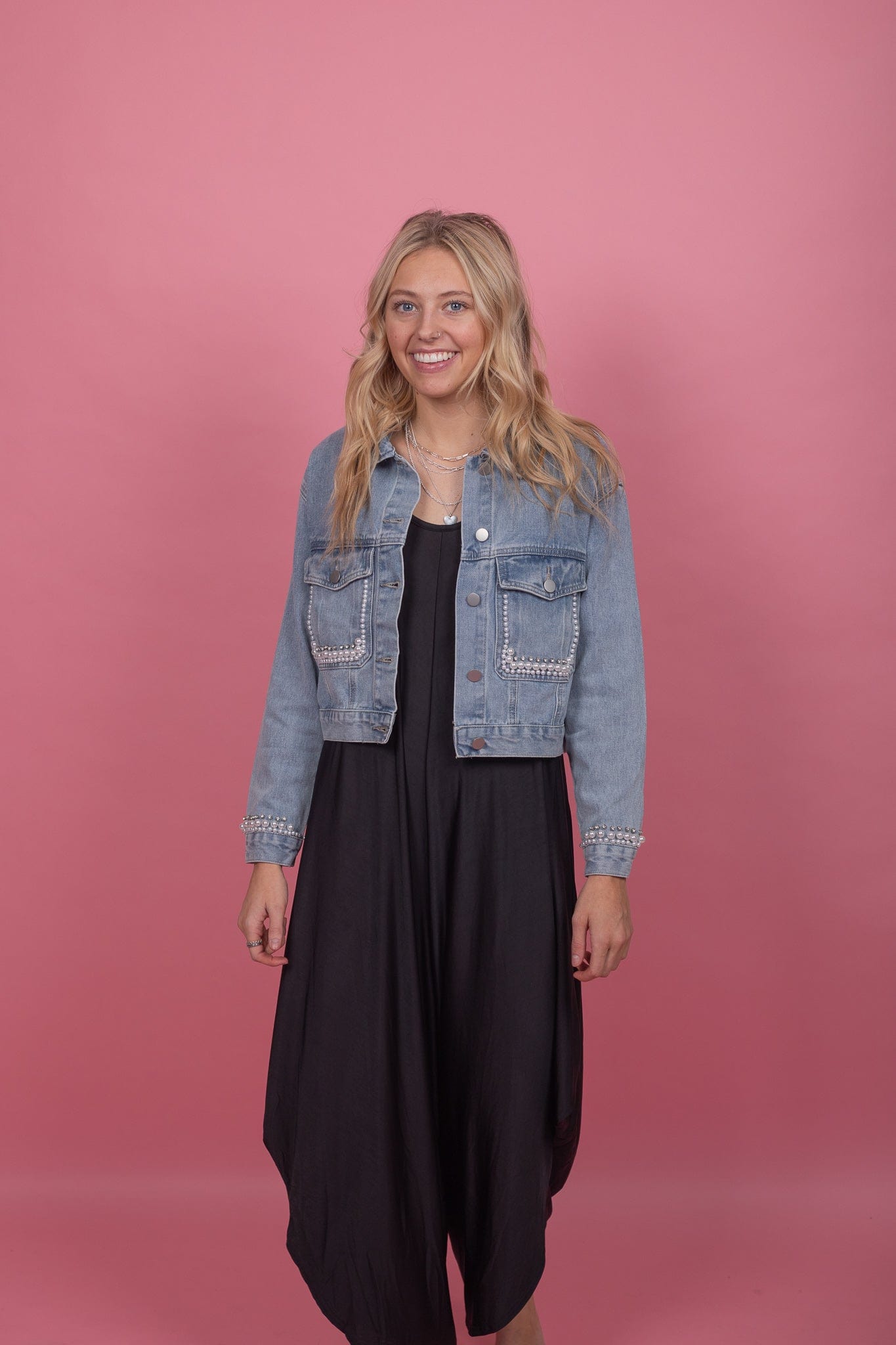 Light Denim Pearl Pizazz Jacket