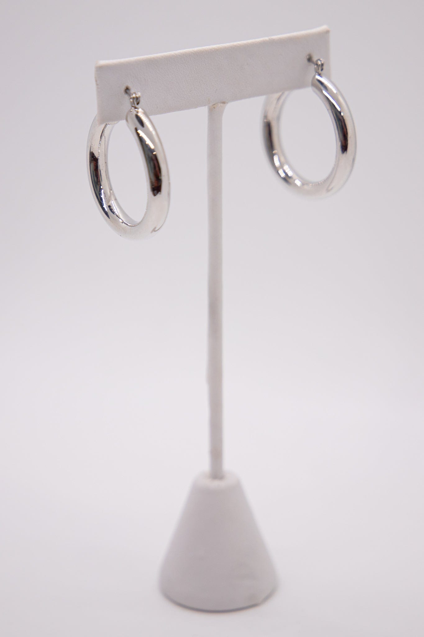 Midi Silver Hoops