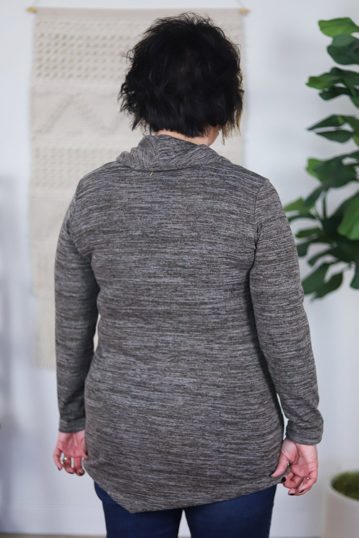 Heathered Button Tunic