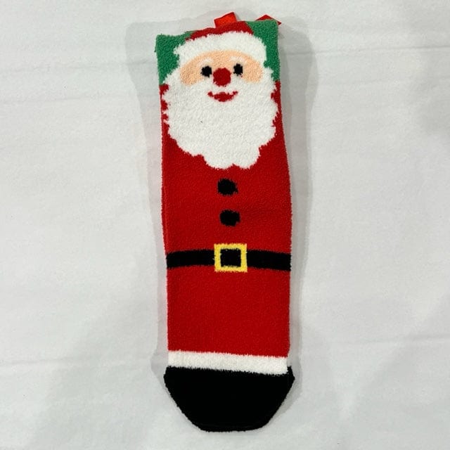 Women's Holiday Gripper Sock - Santa