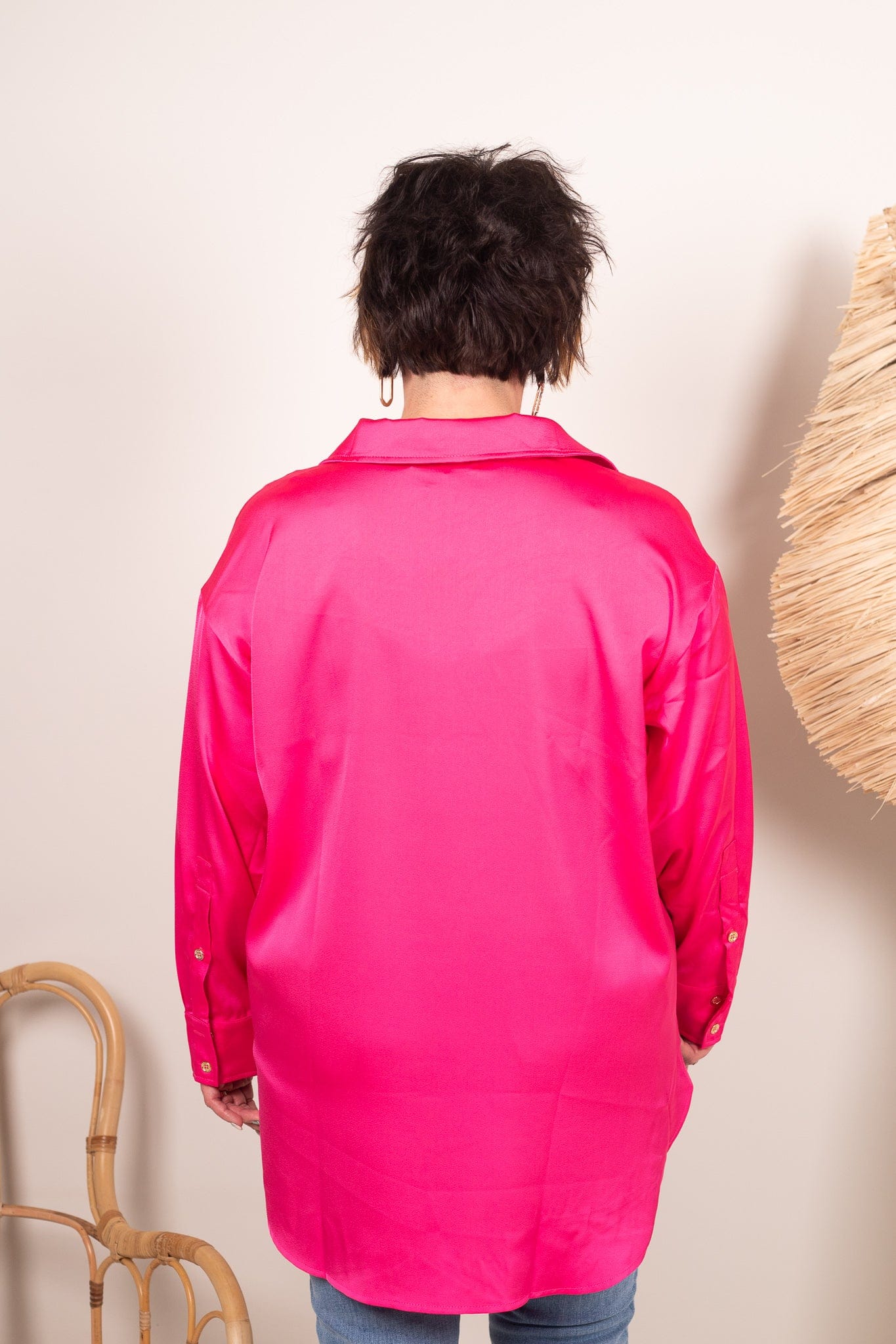 Hot Pink Shimmer Blouse